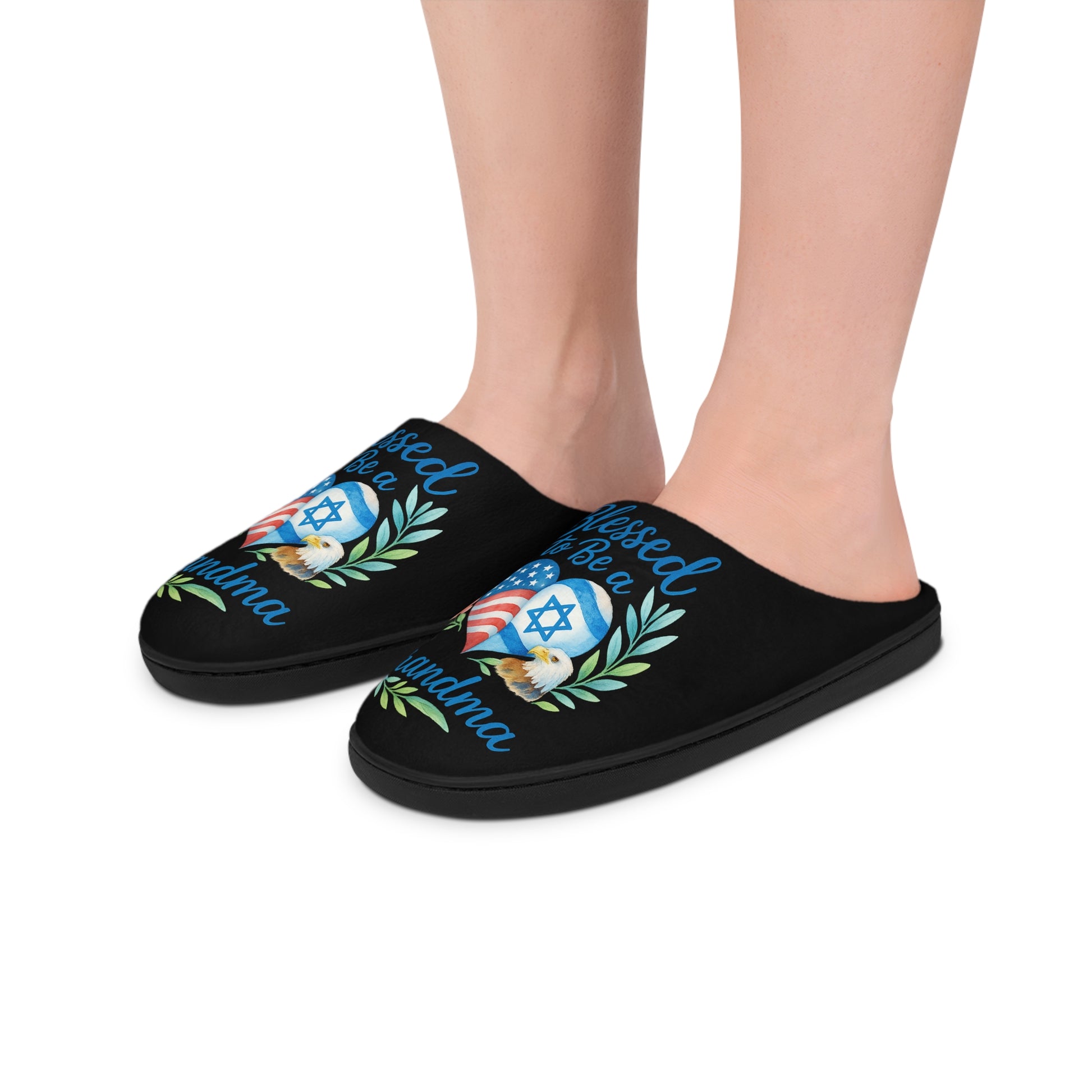 Blessed To Be Grandma Women's Indoor Slippers - American Zionist