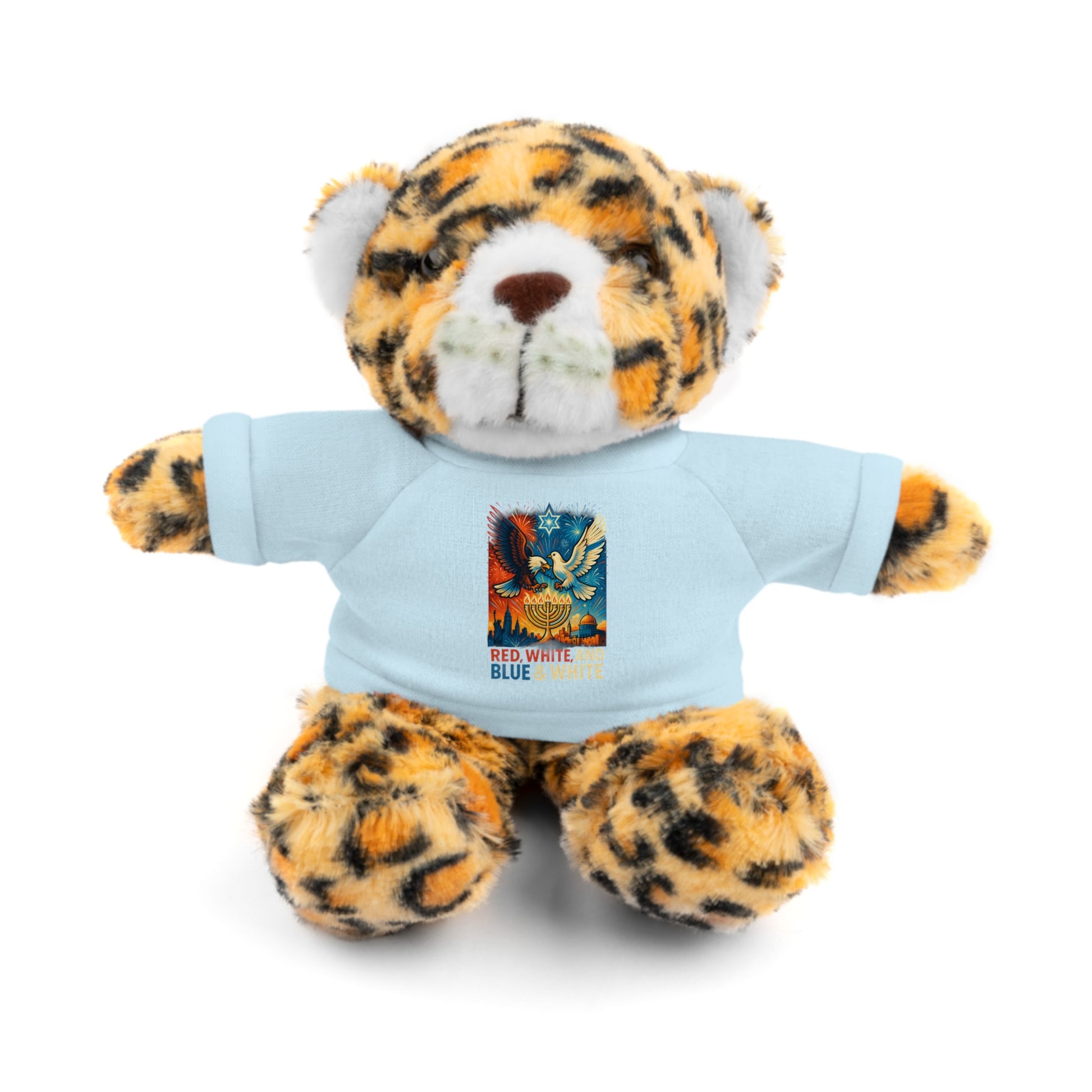 Red White and Blue Stuffed Animals with Tee - American Zionist