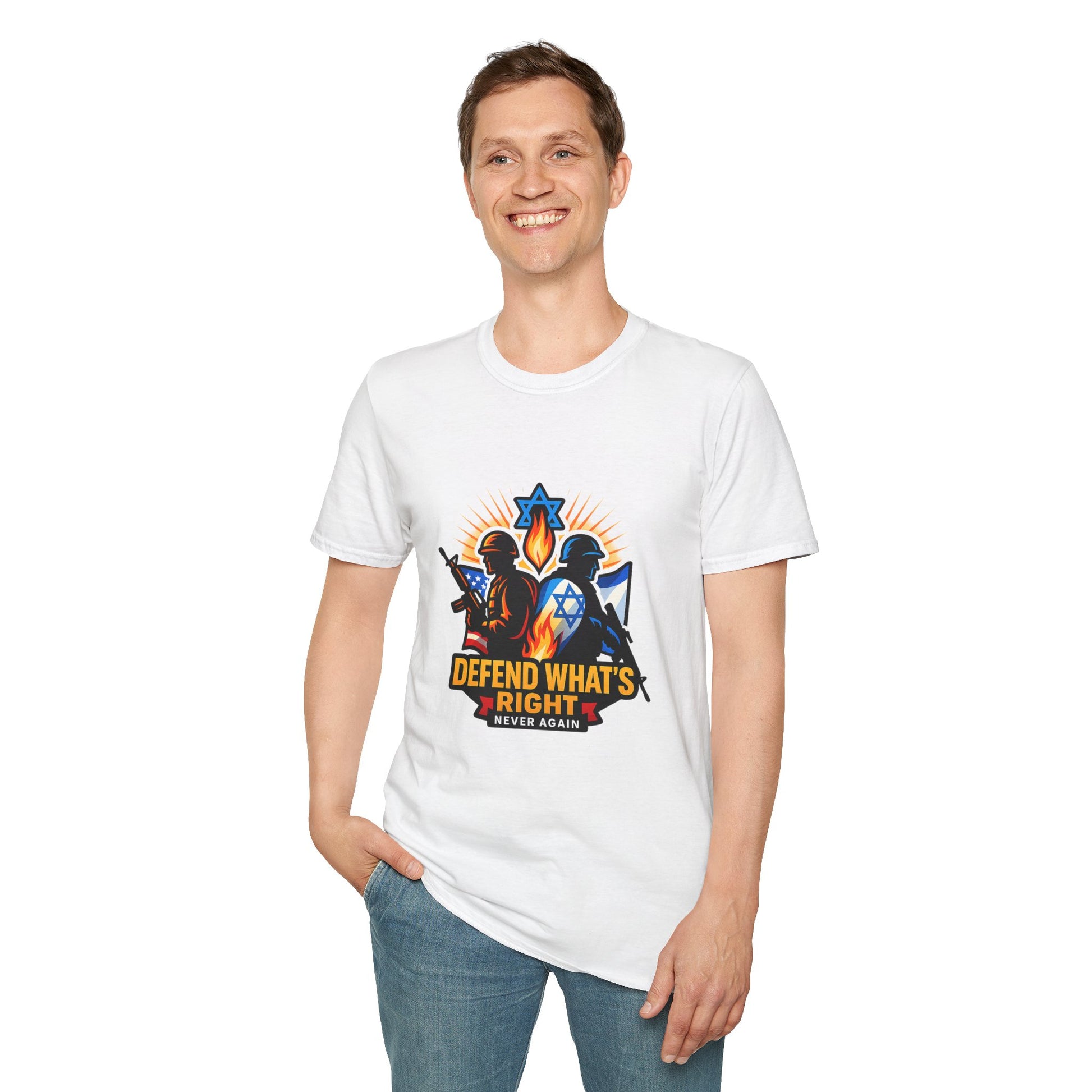 Defend What's Right Unisex Softstyle T-Shirt - American Zionist