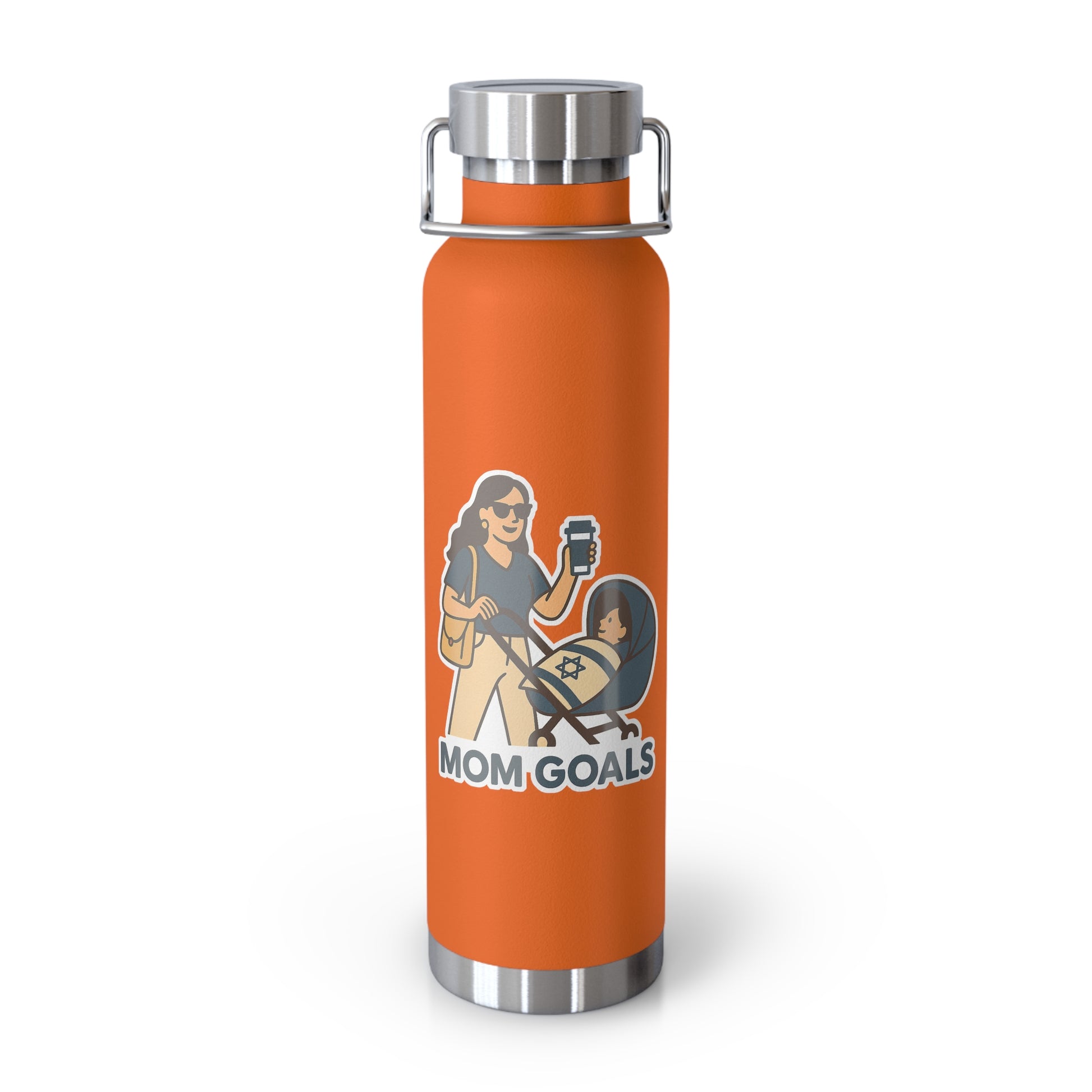 Mom Goals Copper Vacuum Insulated Bottle, 22oz - American Zionist