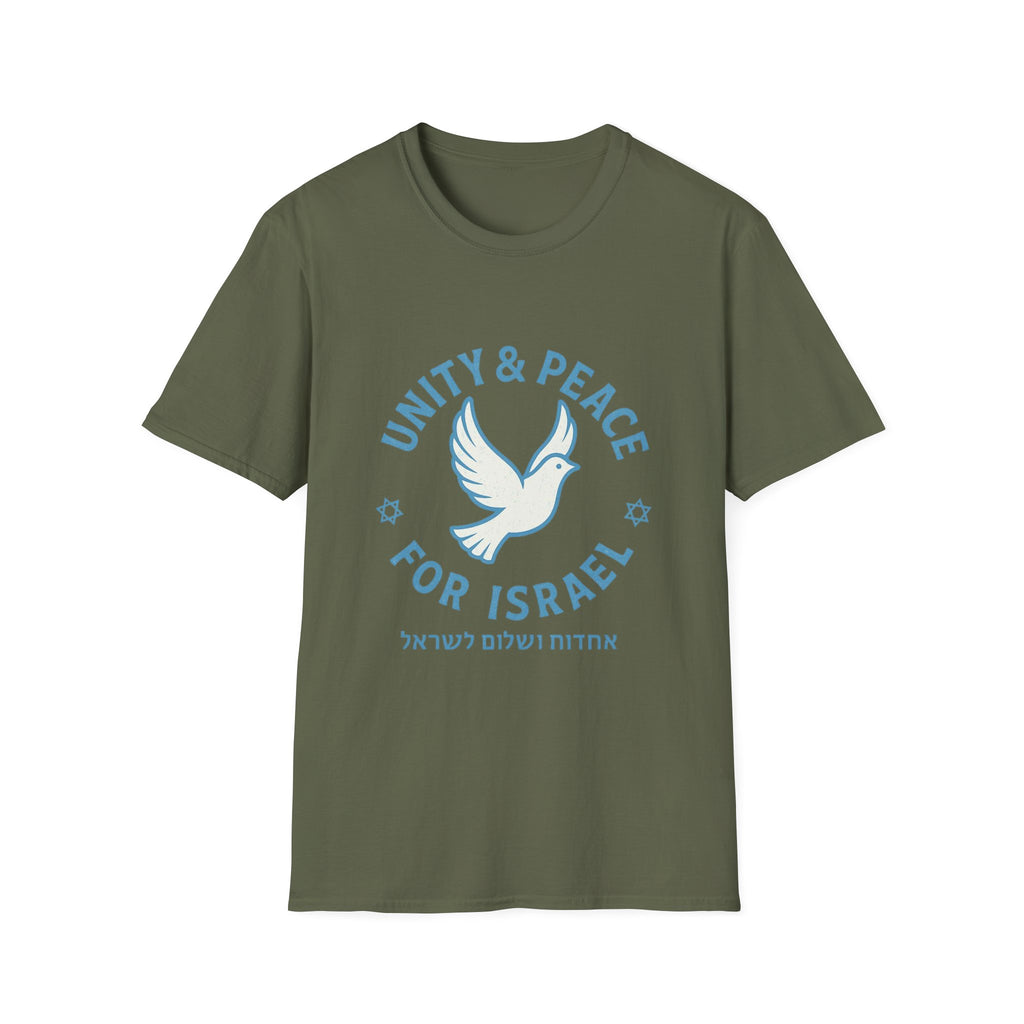 Unity Peace For Israel Unisex Softstyle T-Shirt - American Zionist