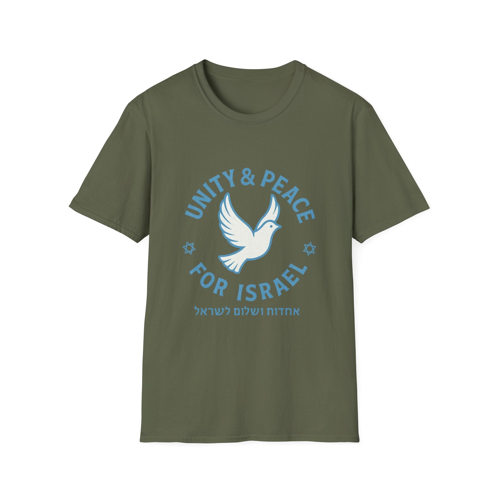 Unity Peace For Israel Unisex Softstyle T-Shirt - American Zionist