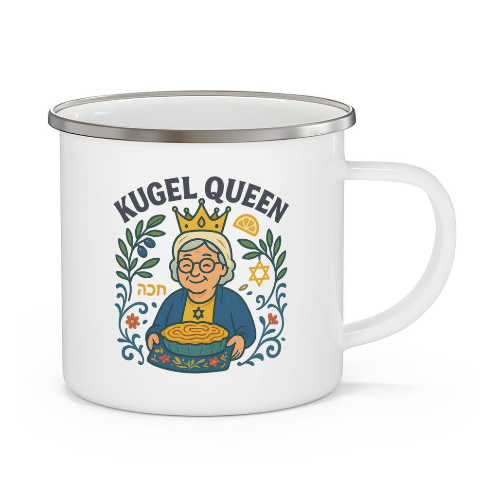 Kugel Queen Enamel Camping Mug - American Zionist