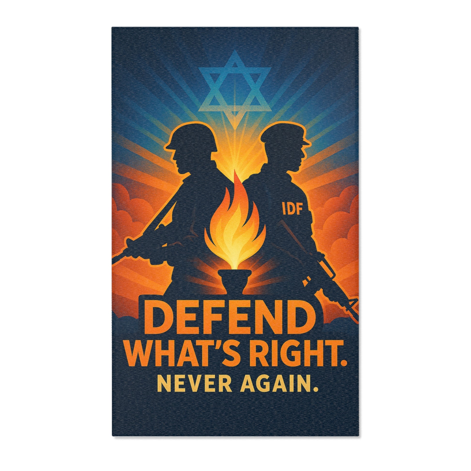 Defend Whats Right Area Rugs - American Zionist