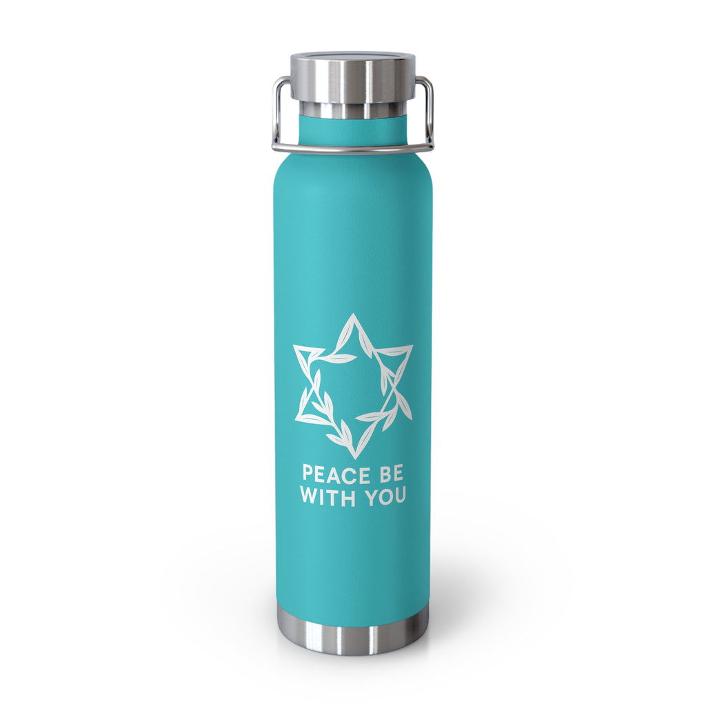 Peacewoven Star Copper Vacuum Insulated Bottle, 22oz - American Zionist