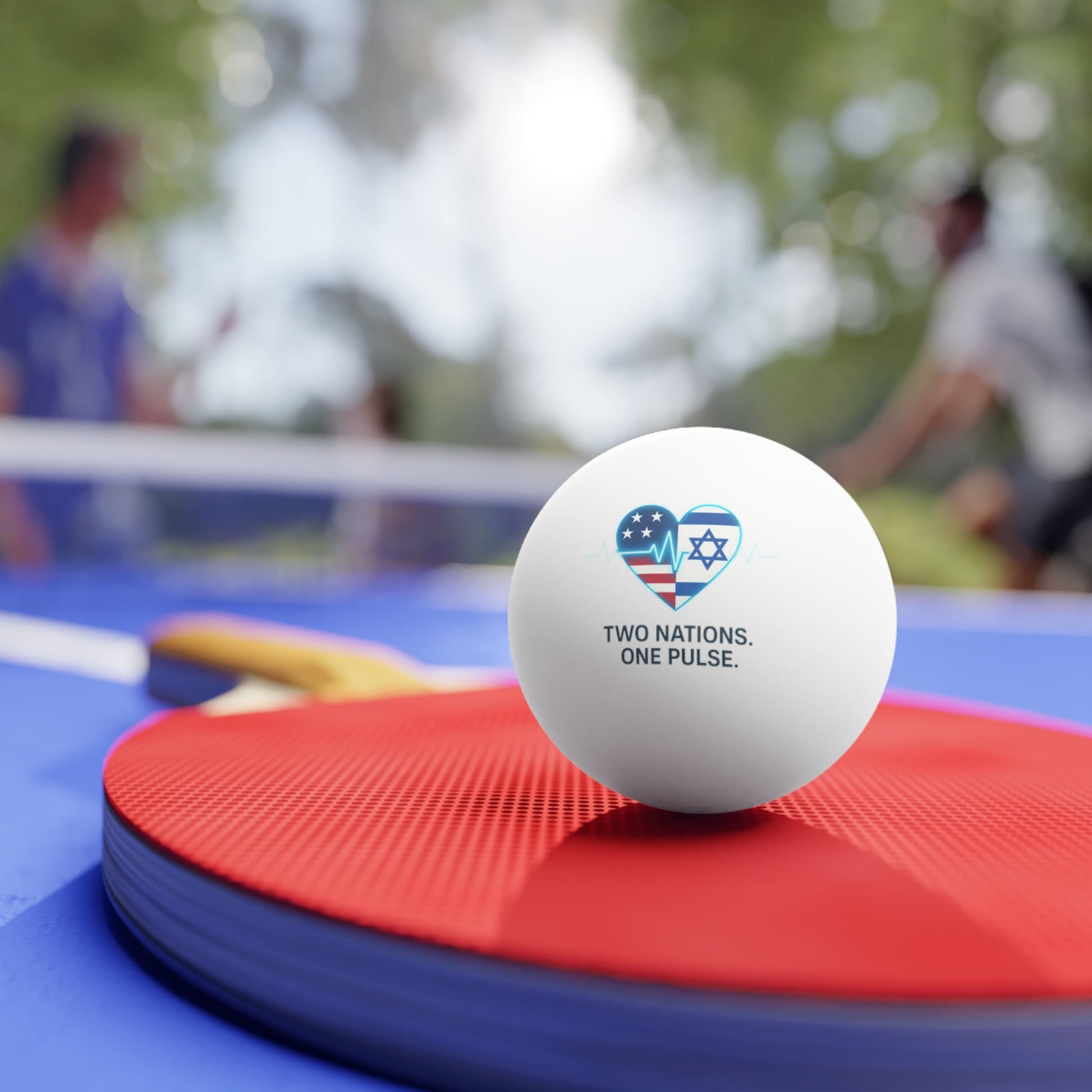 Two Nations. One Pulse Ping Pong Balls, 6 pcs - American Zionist