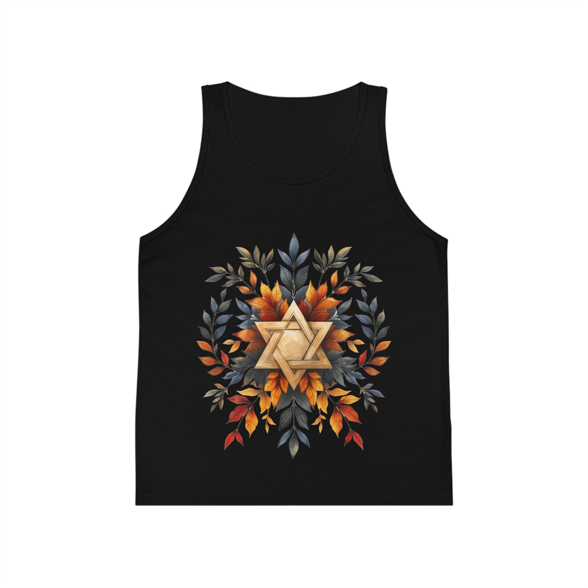 Star of David Wreath Kid's Jersey Tank Top - American Zionist