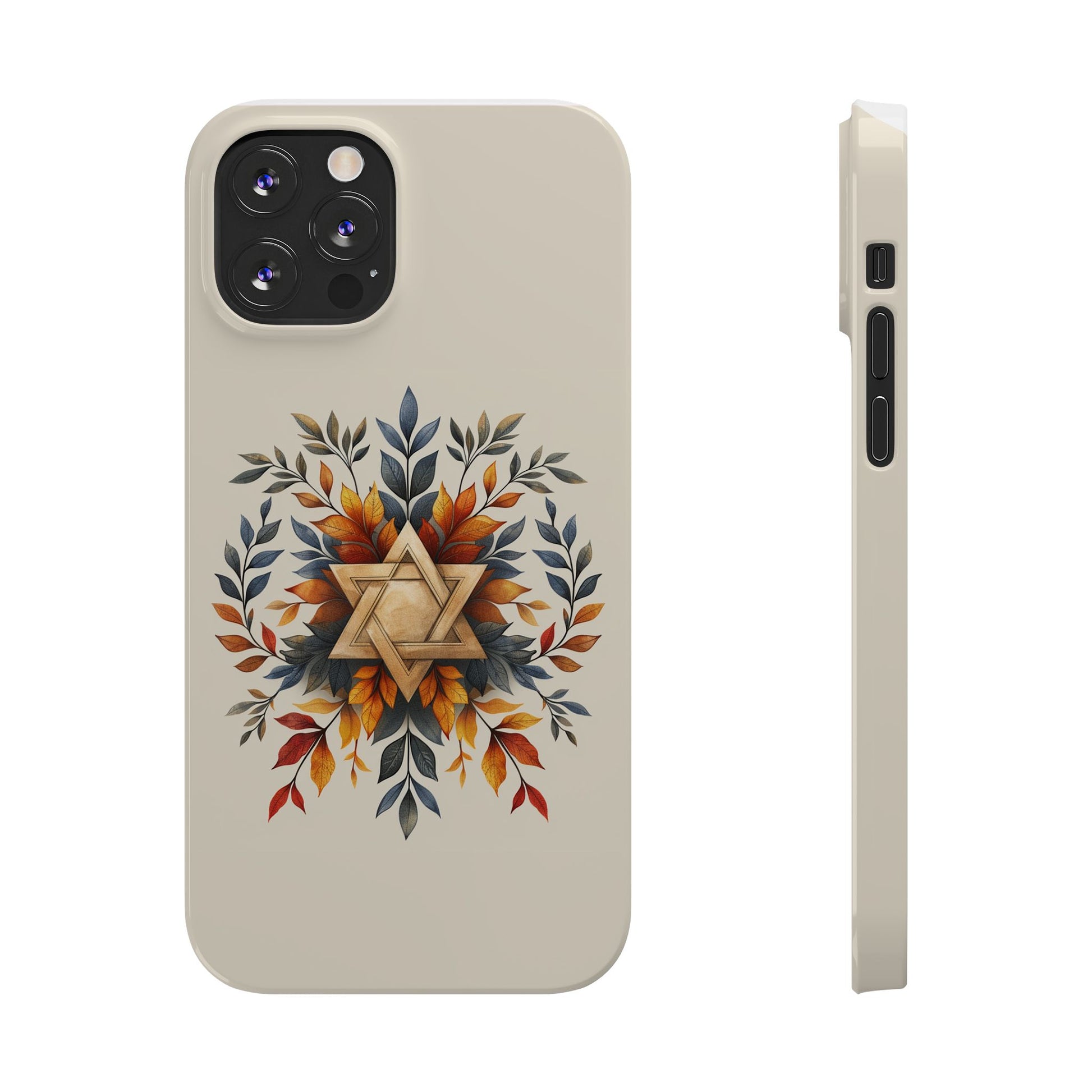Star of David Wreath Slim Phone Cases - American Zionist