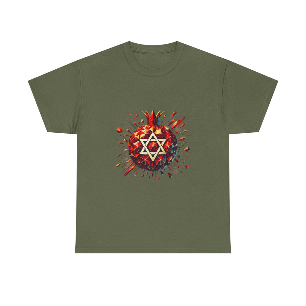 Pomegranate Star of David Unisex Heavy Cotton Tee - American Zionist