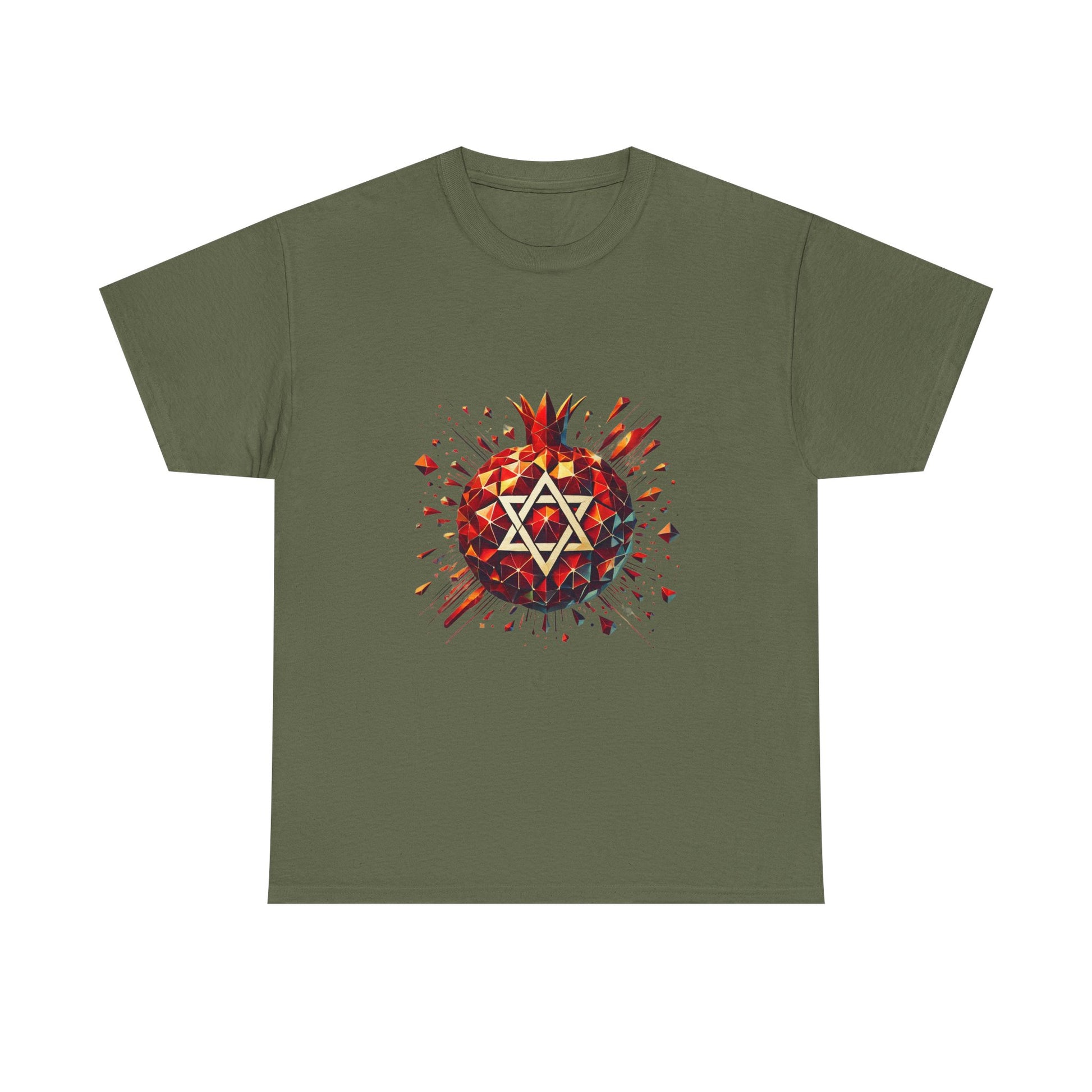 Pomegranate Star of David Unisex Heavy Cotton Tee - American Zionist