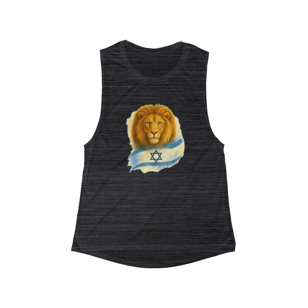 Lion Of Israel Women's Flowy Scoop Muscle Tank - American Zionist