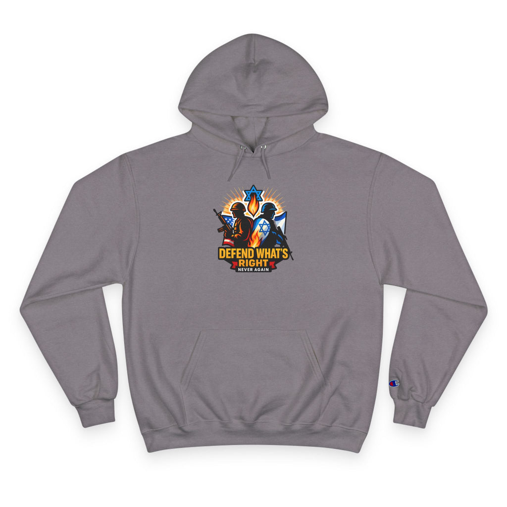 Defend What's Right Champion Hoodie - American Zionist