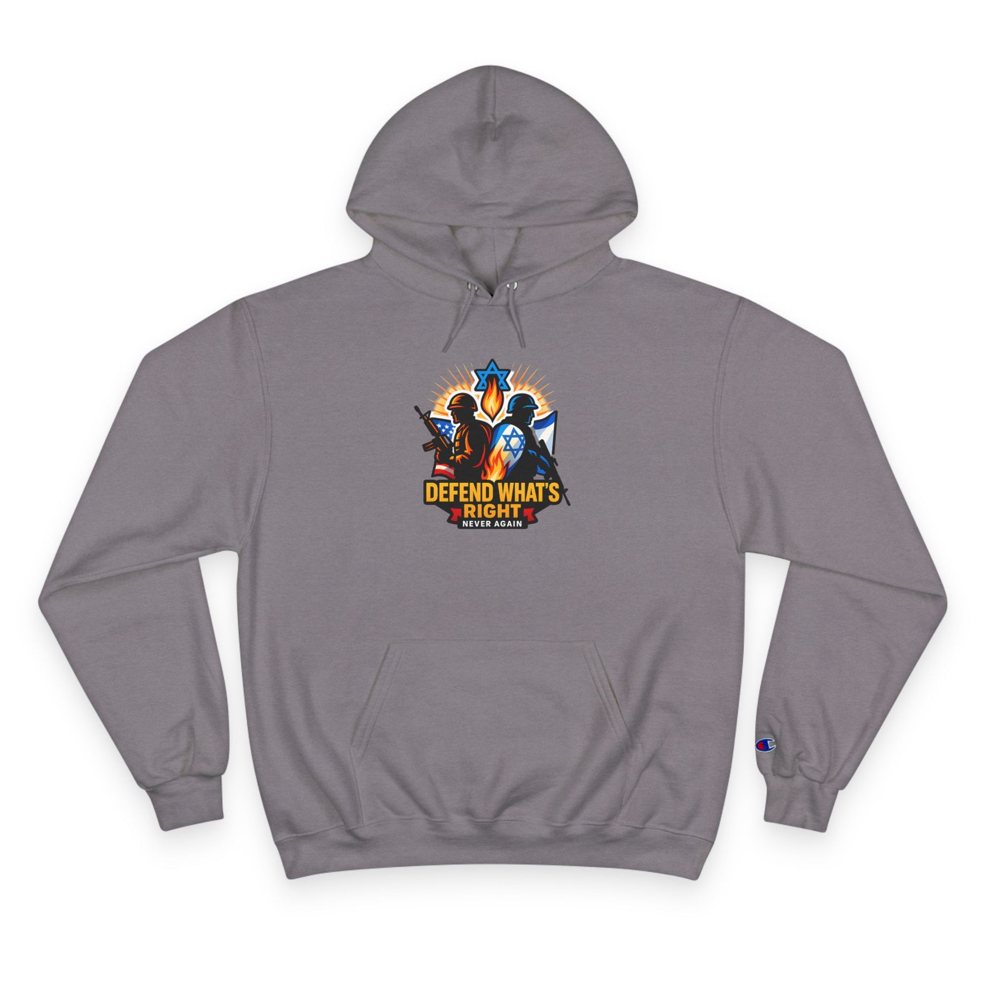Defend What's Right Champion Hoodie - American Zionist
