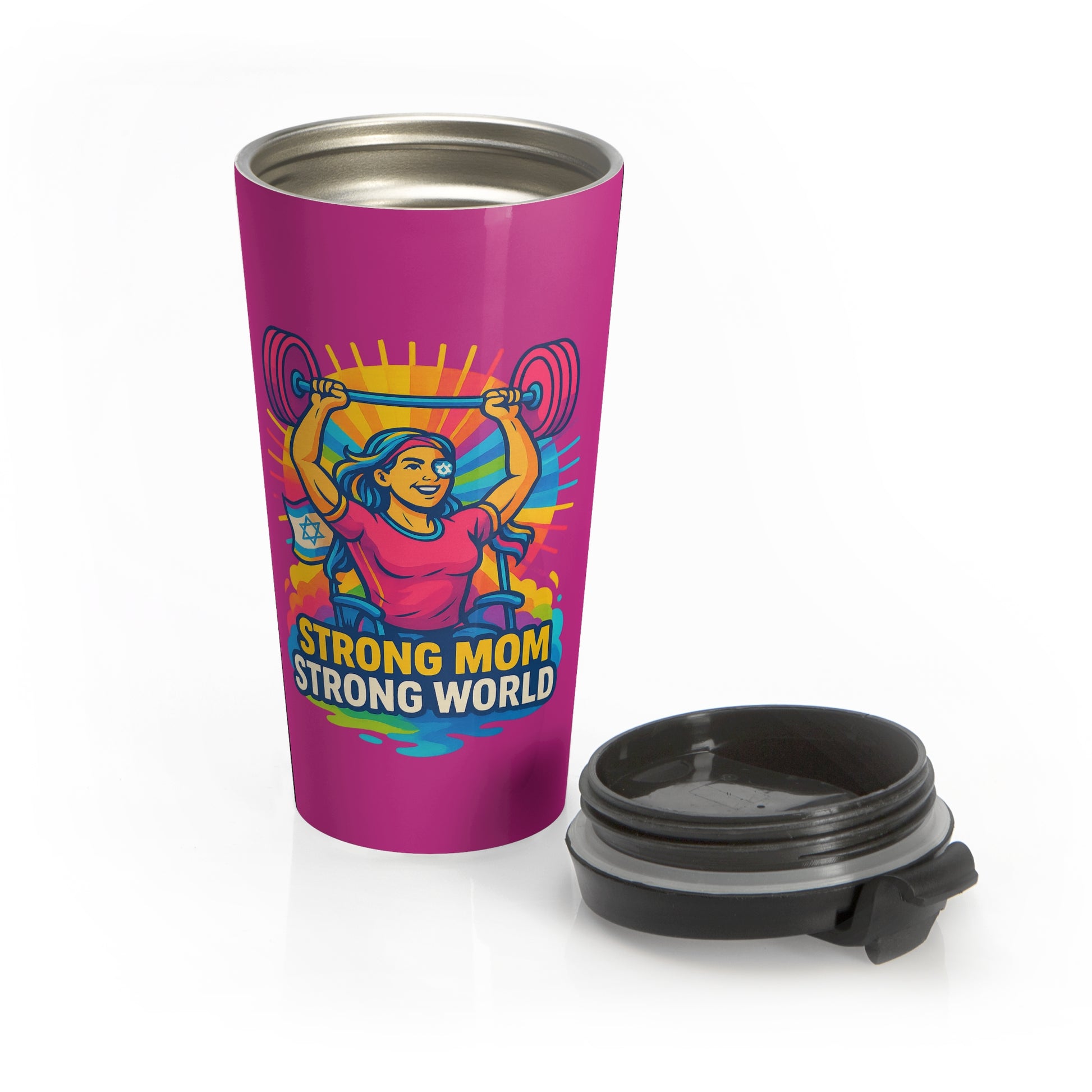 Strong Mom Stainless Steel Travel Mug - American Zionist