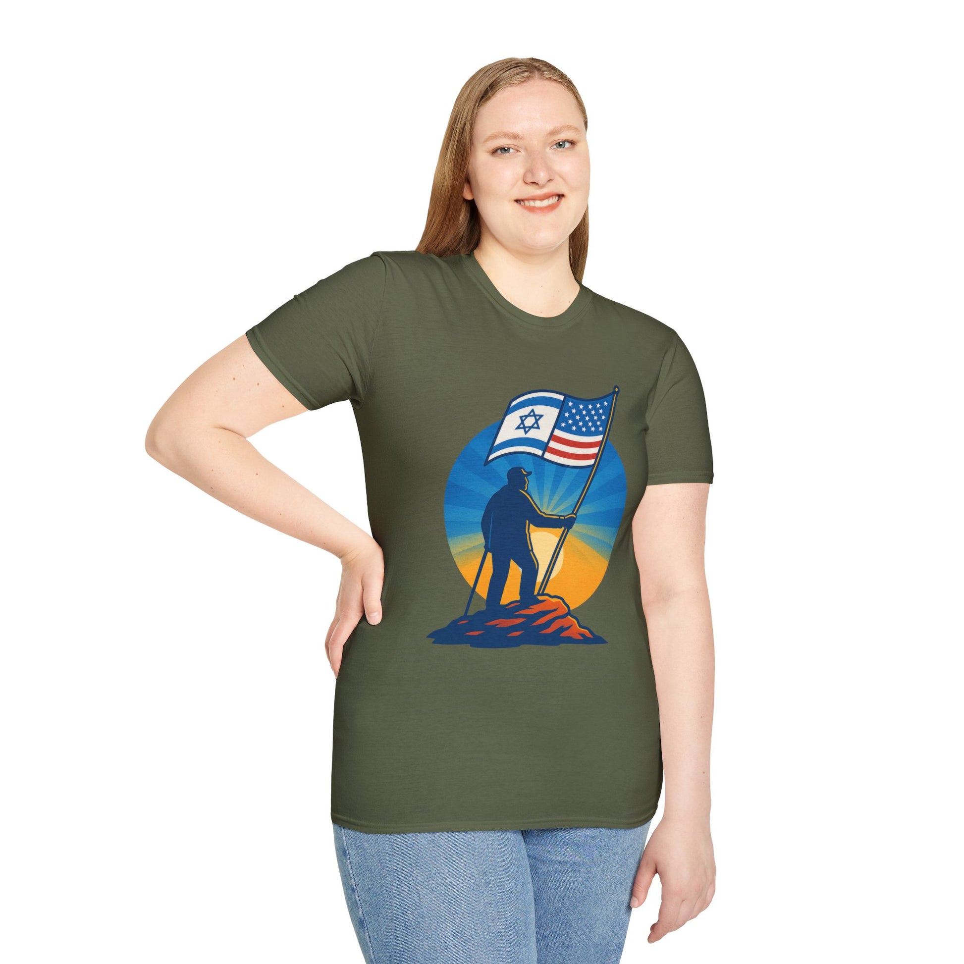 Grandpa Stands Tall Softstyle T-Shirt - American Zionist