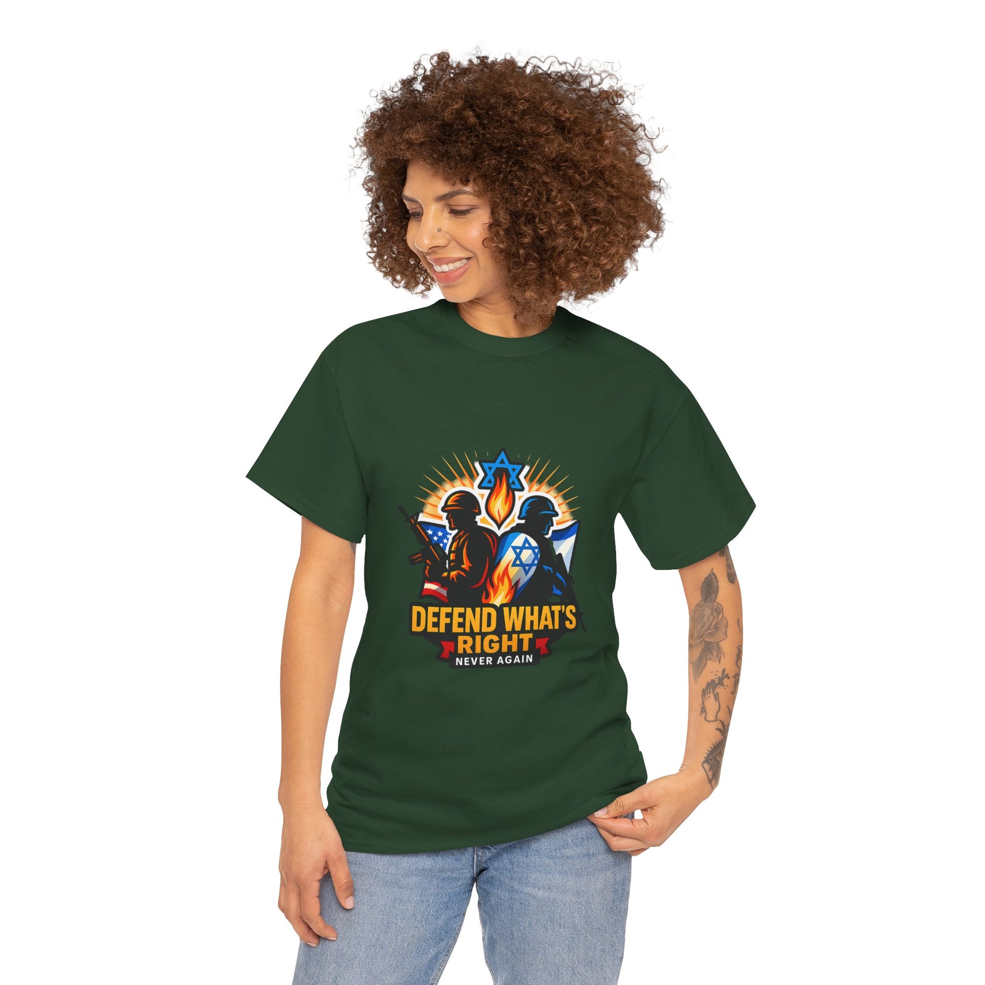 Defend Whats Right Unisex Heavy Cotton Tee - American Zionist