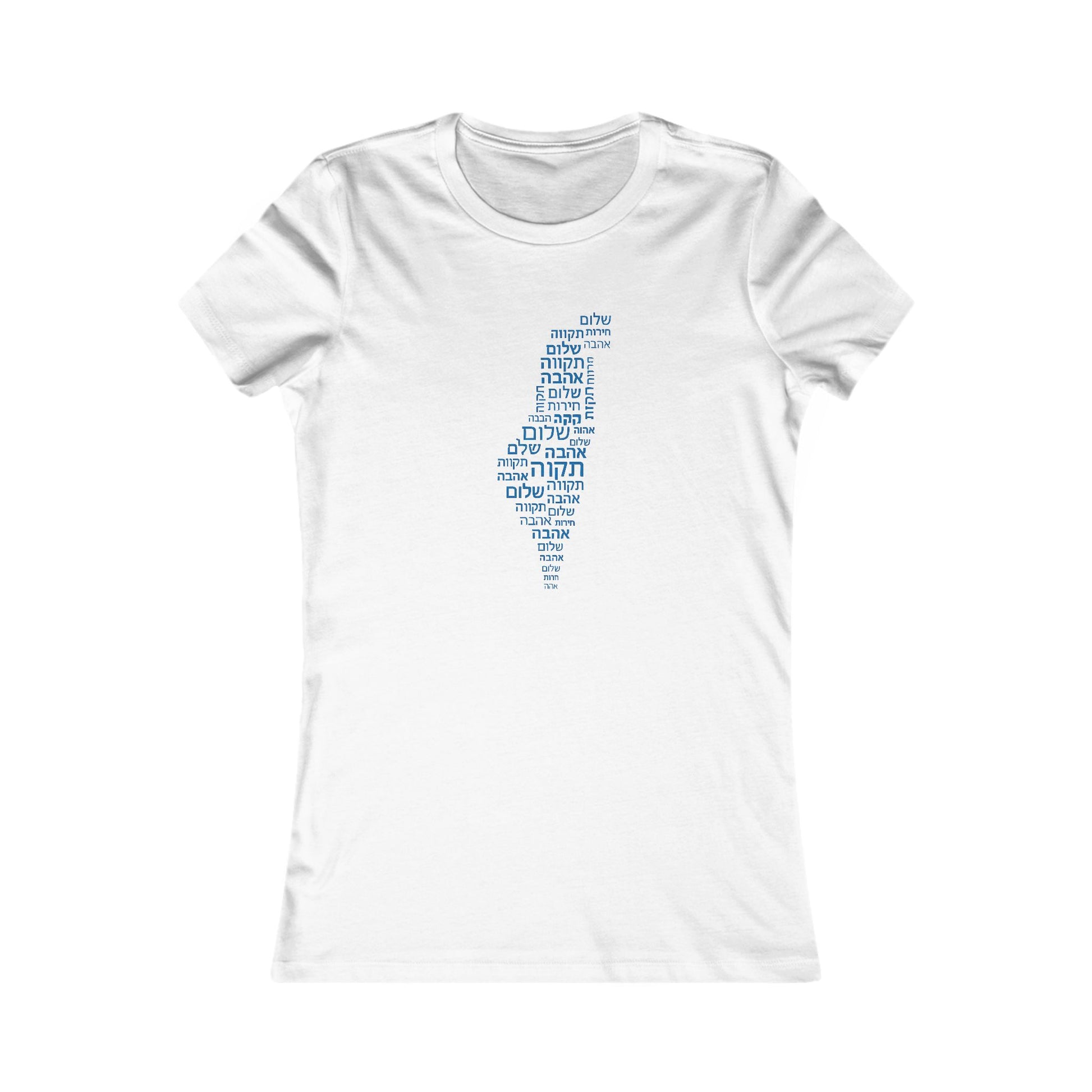 Hebrew Letters Women's Favorite Tee - American Zionist