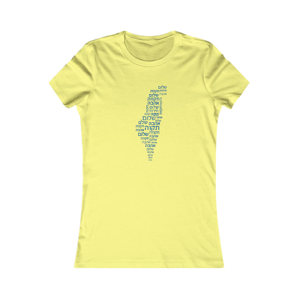 Hebrew Letters Women's Favorite Tee - American Zionist