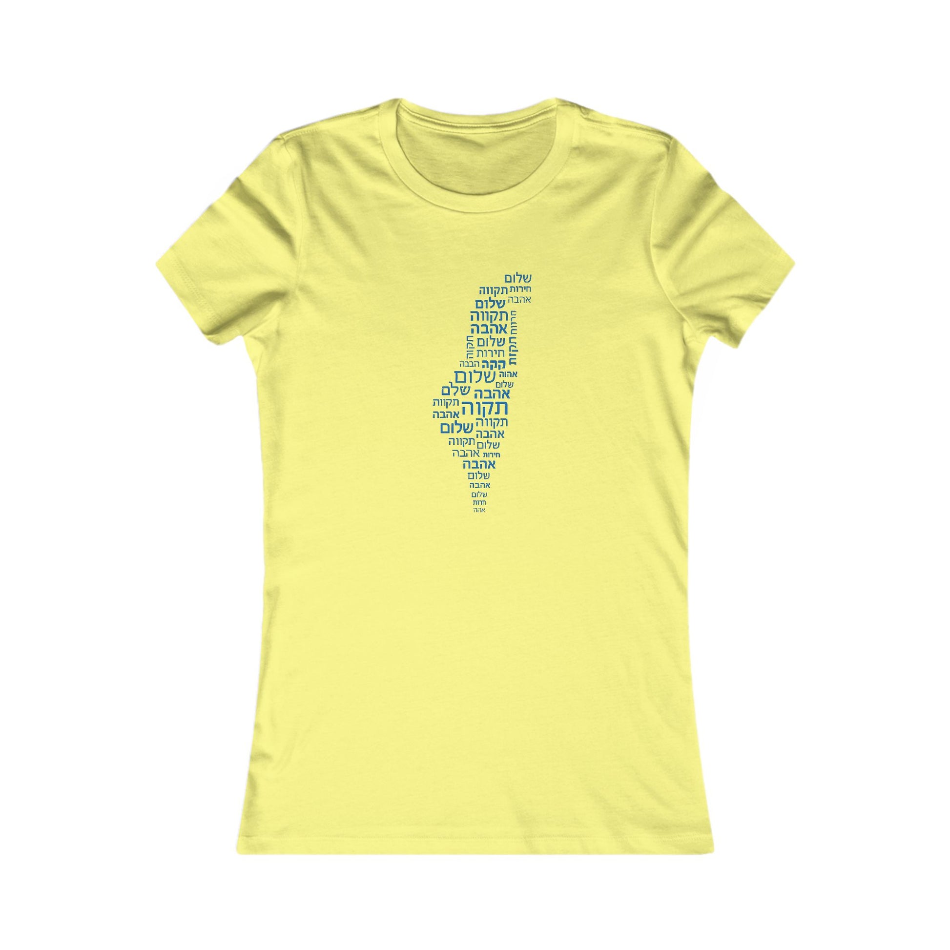 Hebrew Letters Women's Favorite Tee - American Zionist
