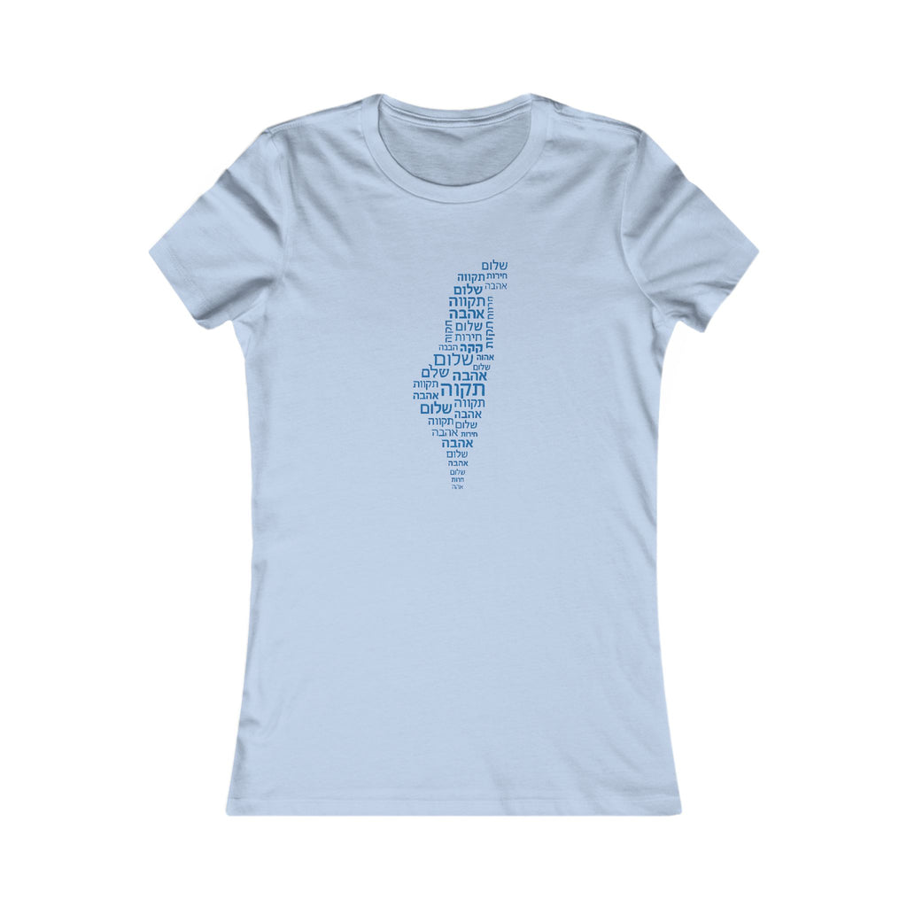Hebrew Letters Women's Favorite Tee - American Zionist