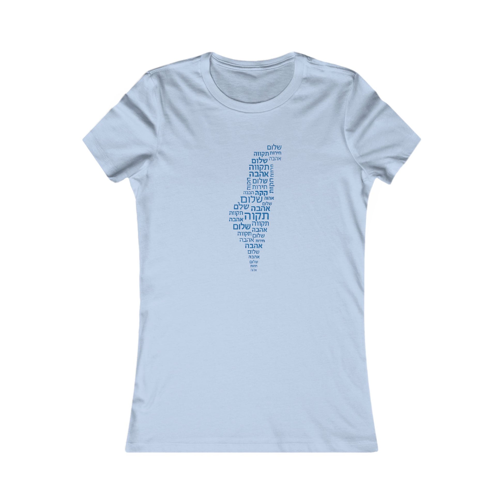 Hebrew Letters Women's Favorite Tee - American Zionist