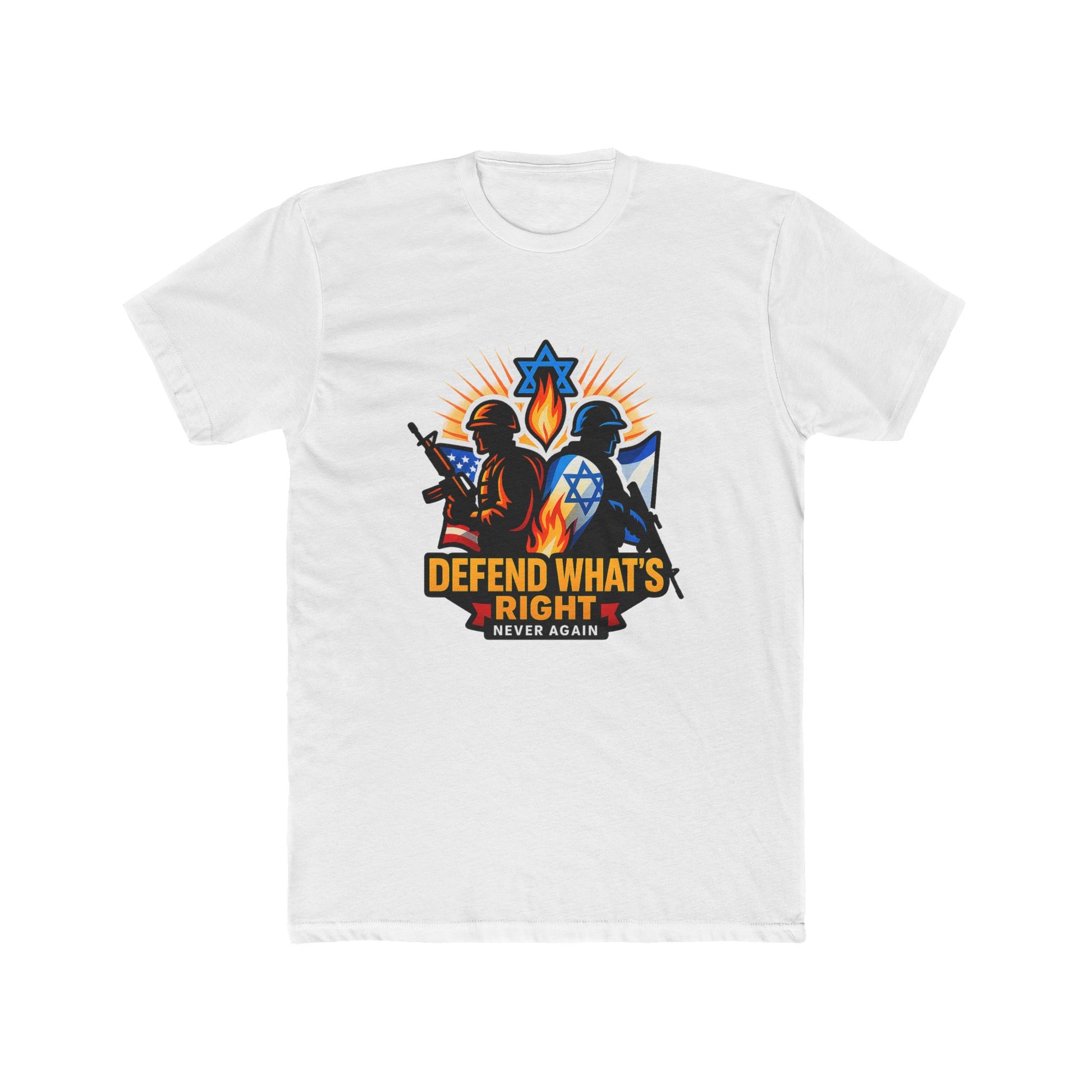 Defend Whats Right Unisex Cotton Crew Tee - American Zionist