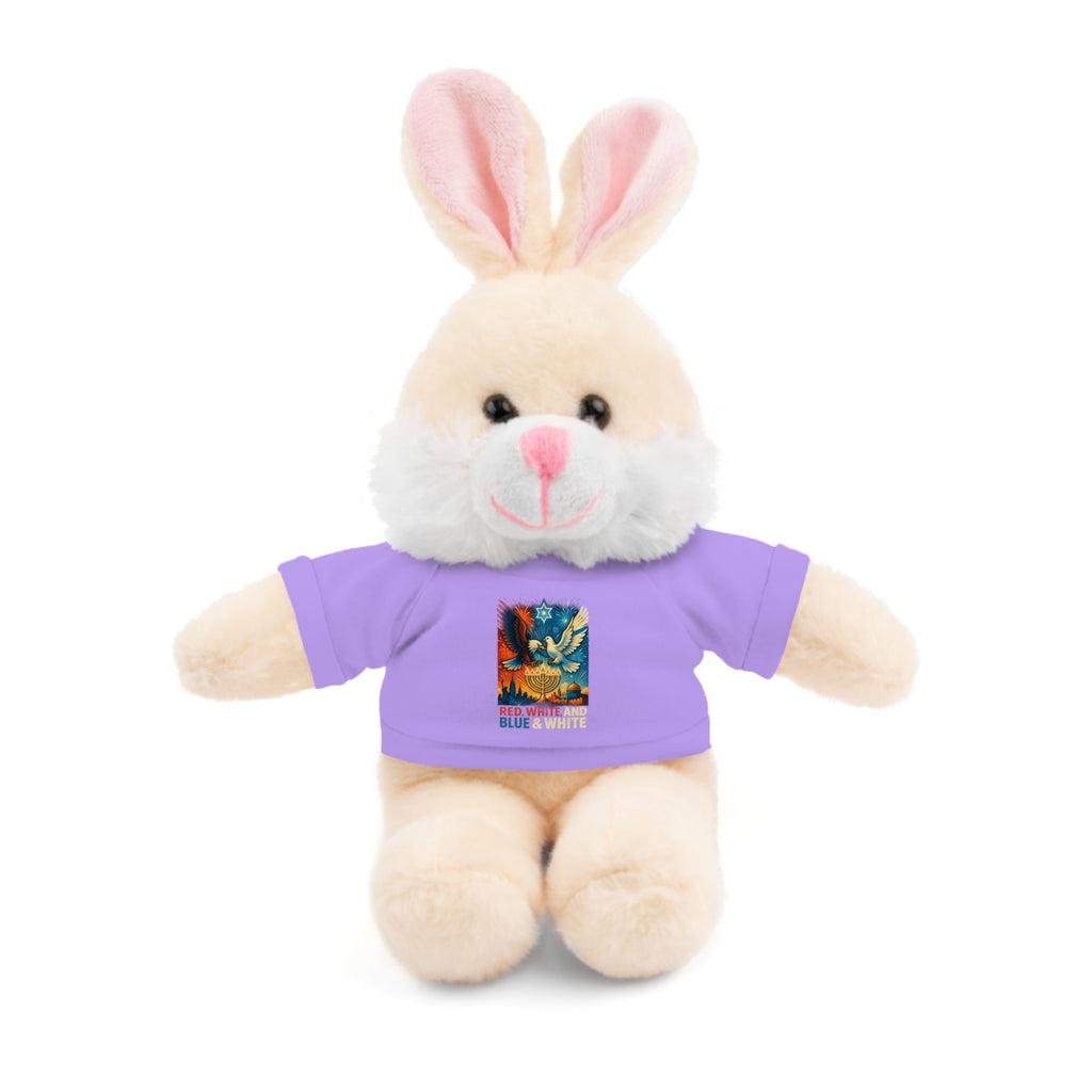 Red White and Blue Stuffed Animals with Tee - American Zionist