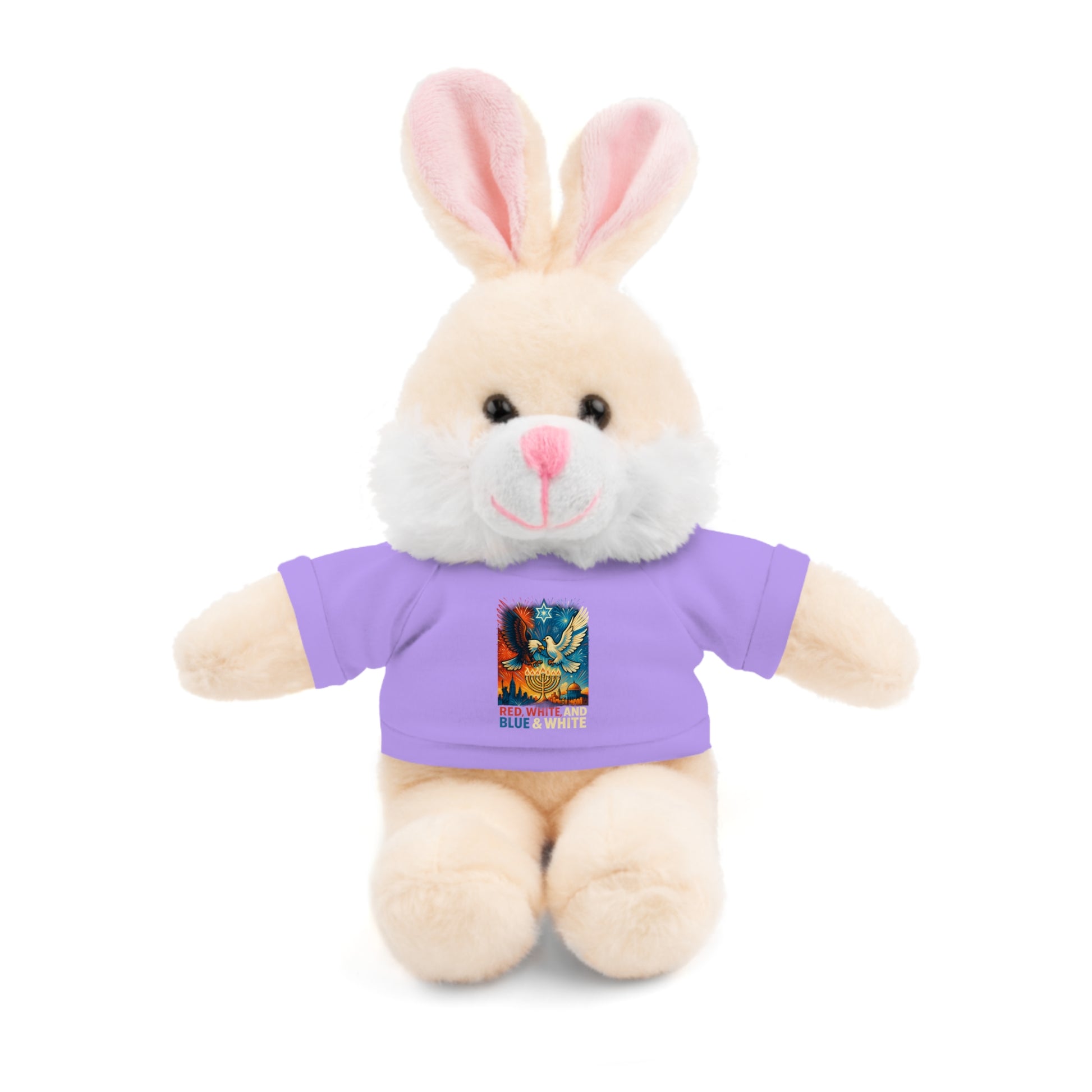 Red White and Blue Stuffed Animals with Tee - American Zionist