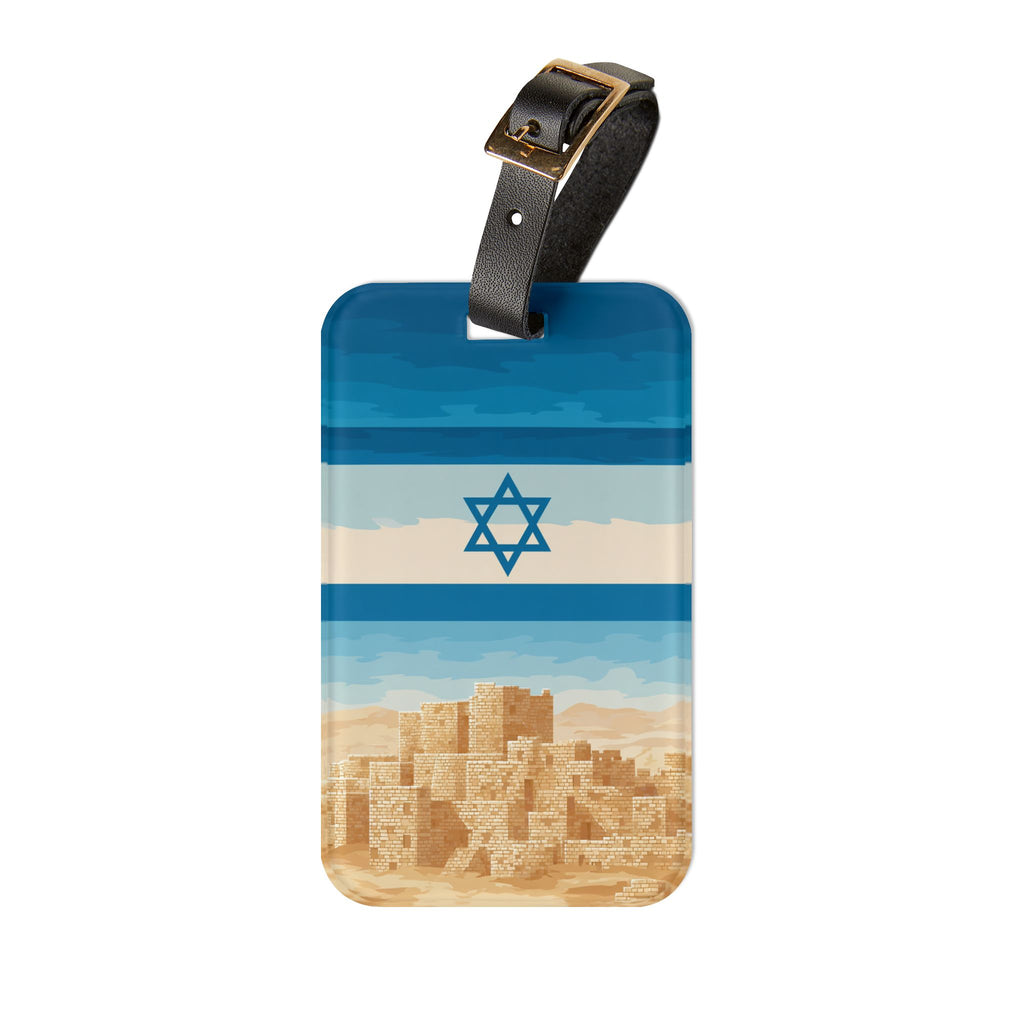Israel Sand City Luggage Tag - American Zionist