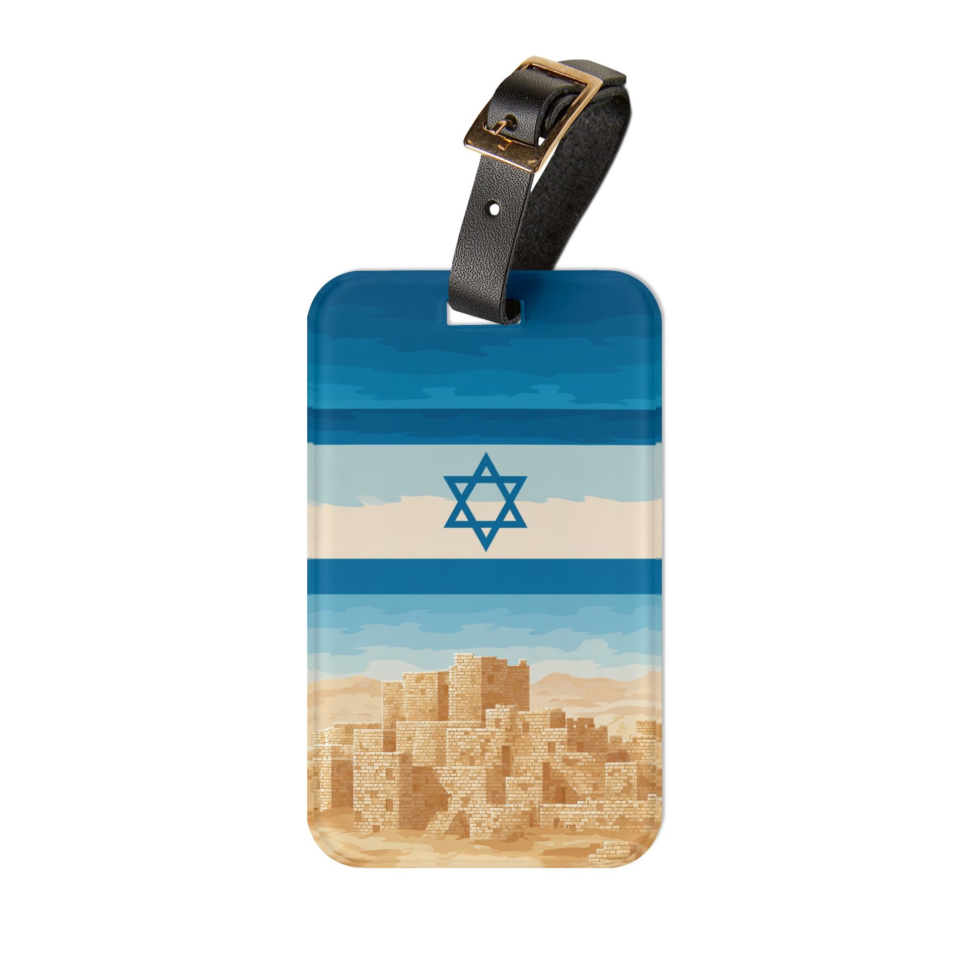 Israel Sand City Luggage Tag - American Zionist