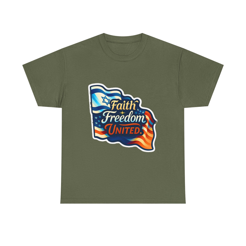 Faith Freedom United Unisex Heavy Cotton Tee - American Zionist