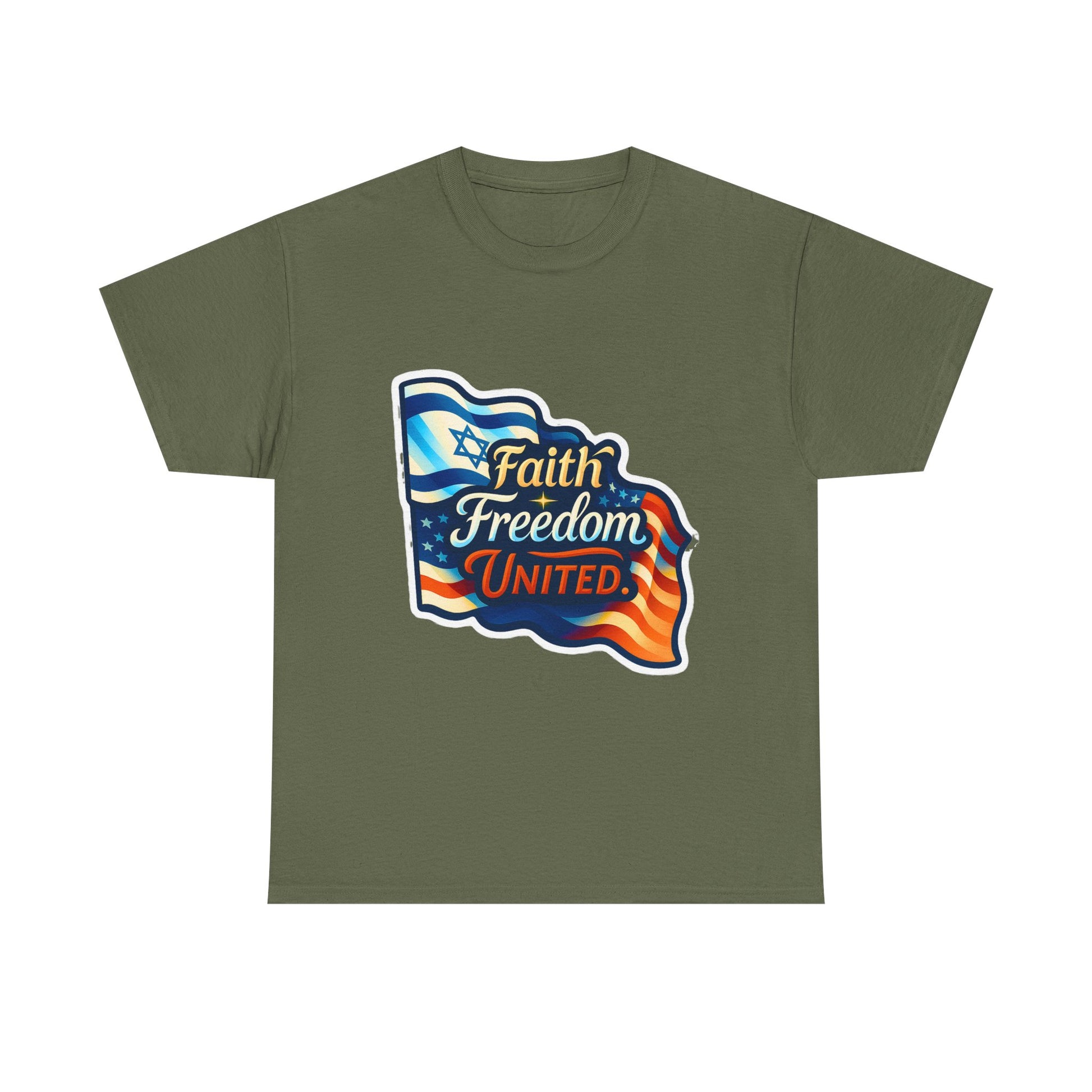 Faith Freedom United Unisex Heavy Cotton Tee - American Zionist