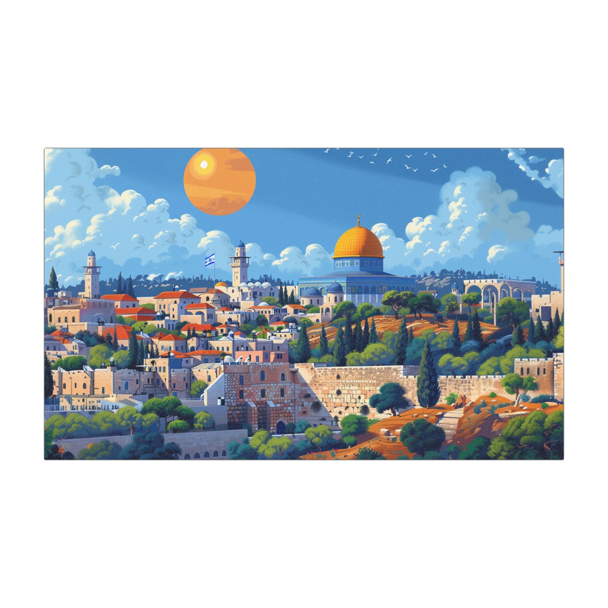 Jerusalem City Skyline Car Magnets - American Zionist