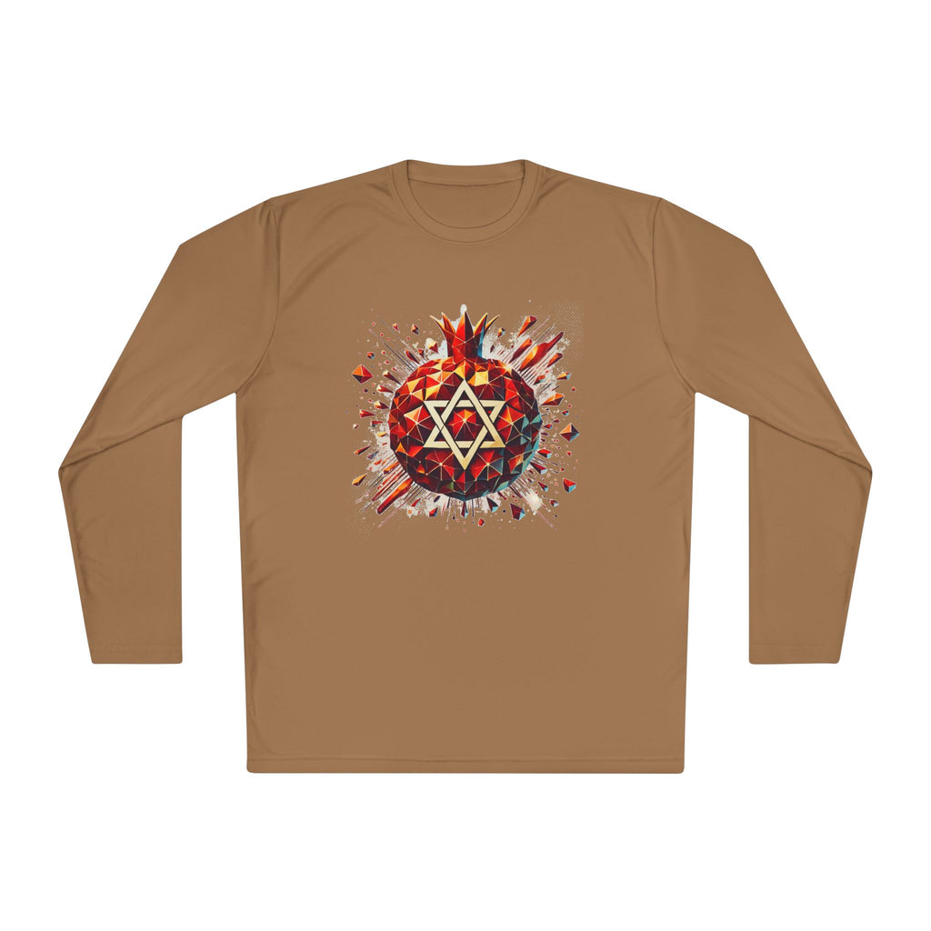 Pomegranate Star of David Unisex Lightweight Long Sleeve Tee - American Zionist