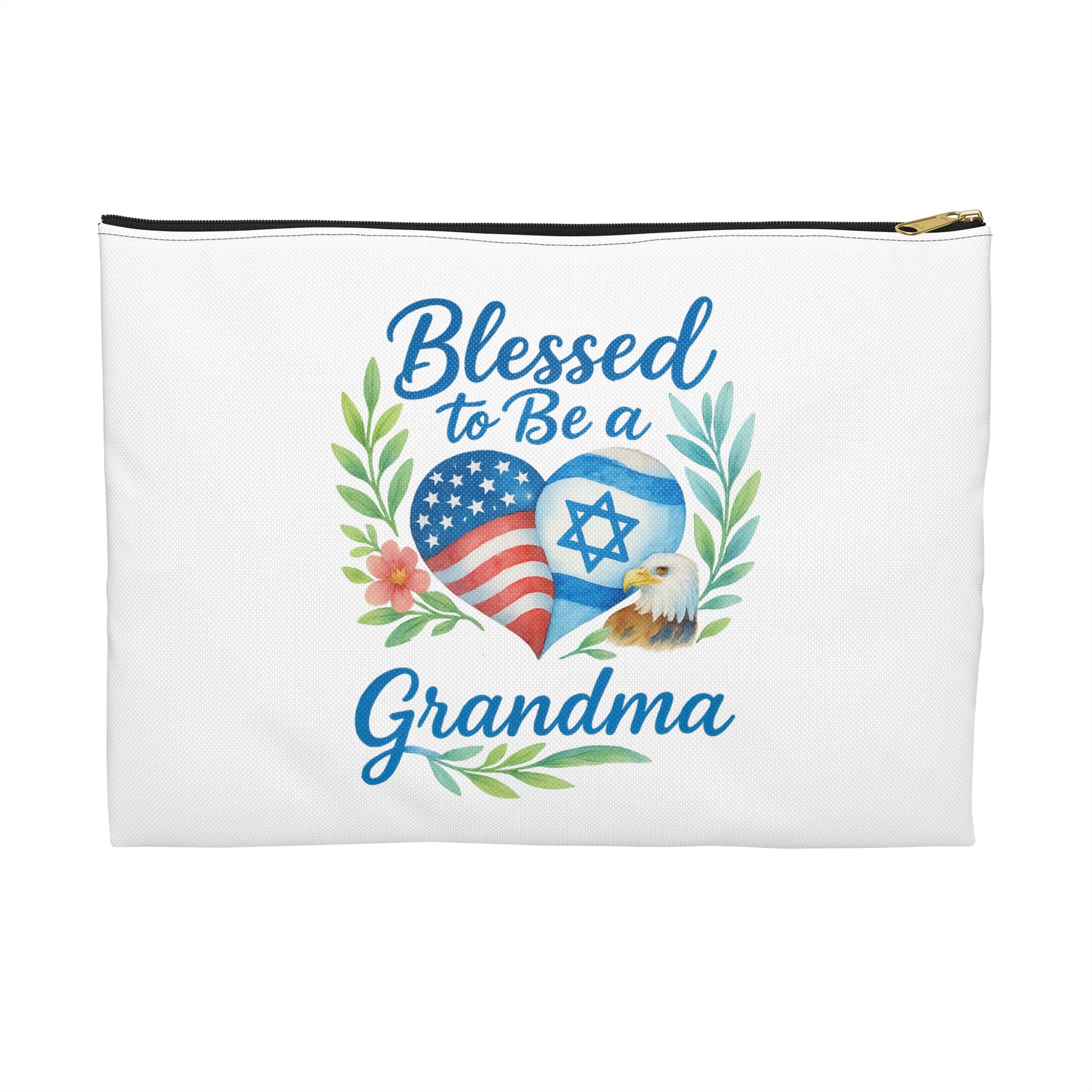 Blessed To Be A Grandma Accessory Pouch - American Zionist