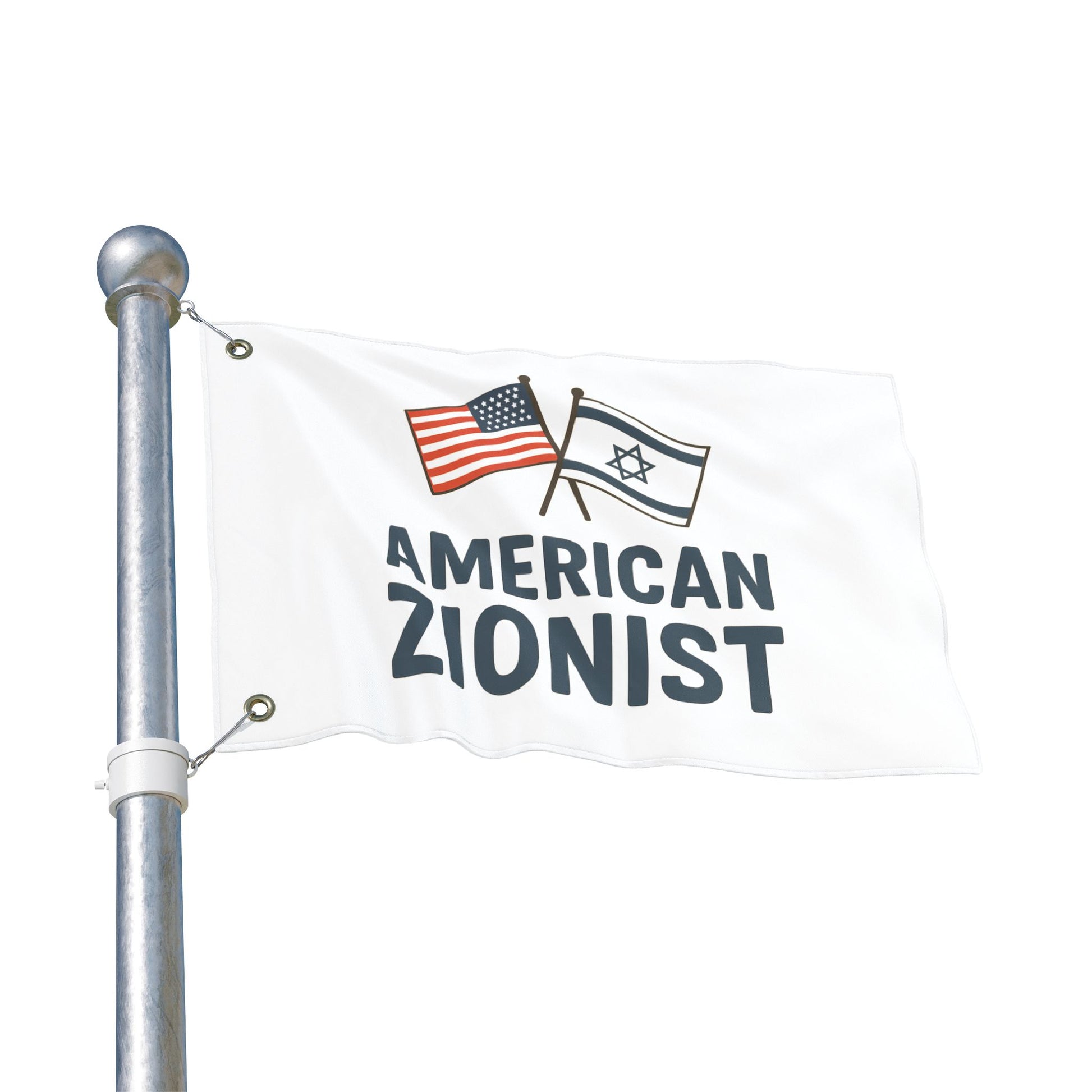 American Zionist: Two Flags Double Sided Flag - American Zionist
