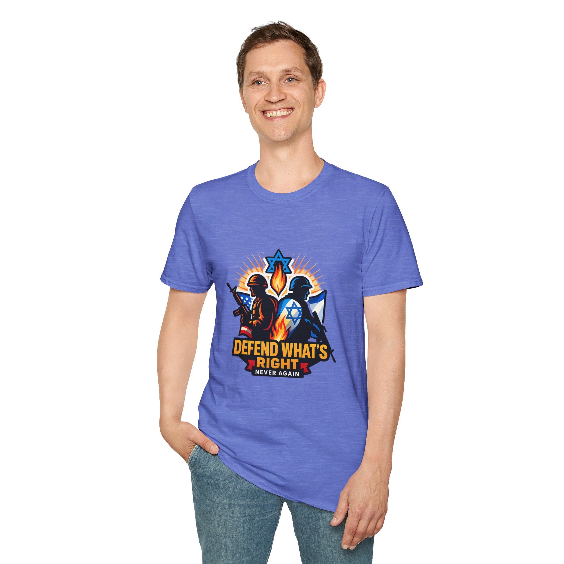 Defend What's Right Unisex Softstyle T-Shirt - American Zionist