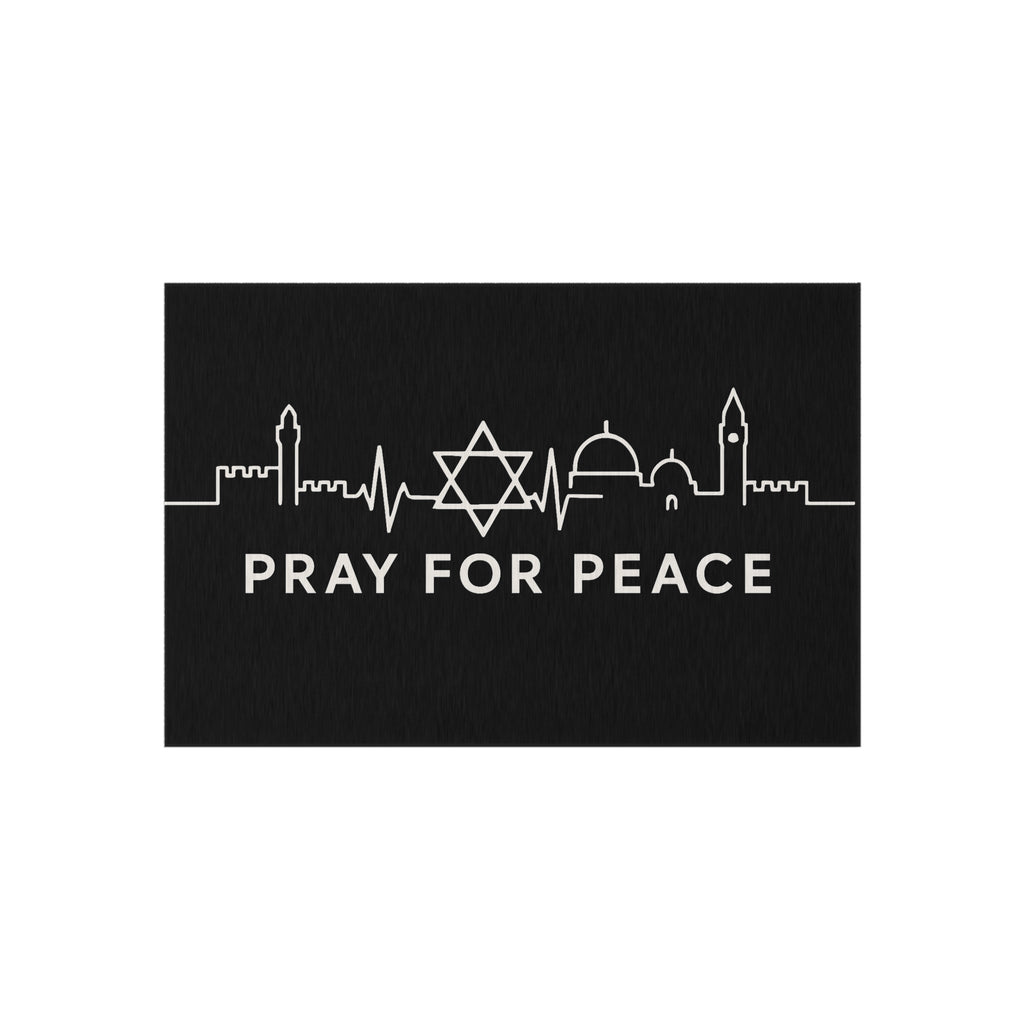 Pray For Peace Outdoor Rug - American Zionist