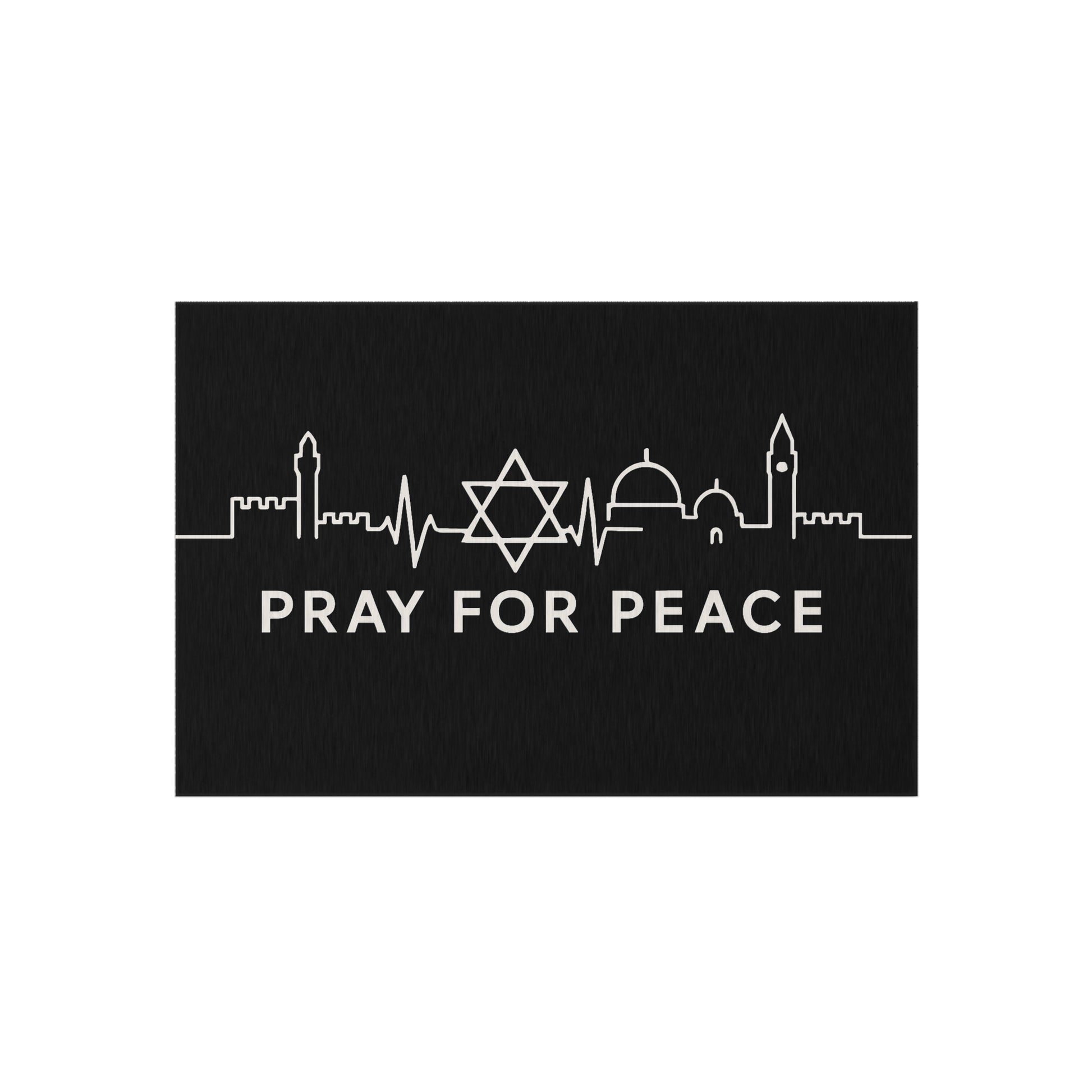 Pray For Peace Outdoor Rug - American Zionist
