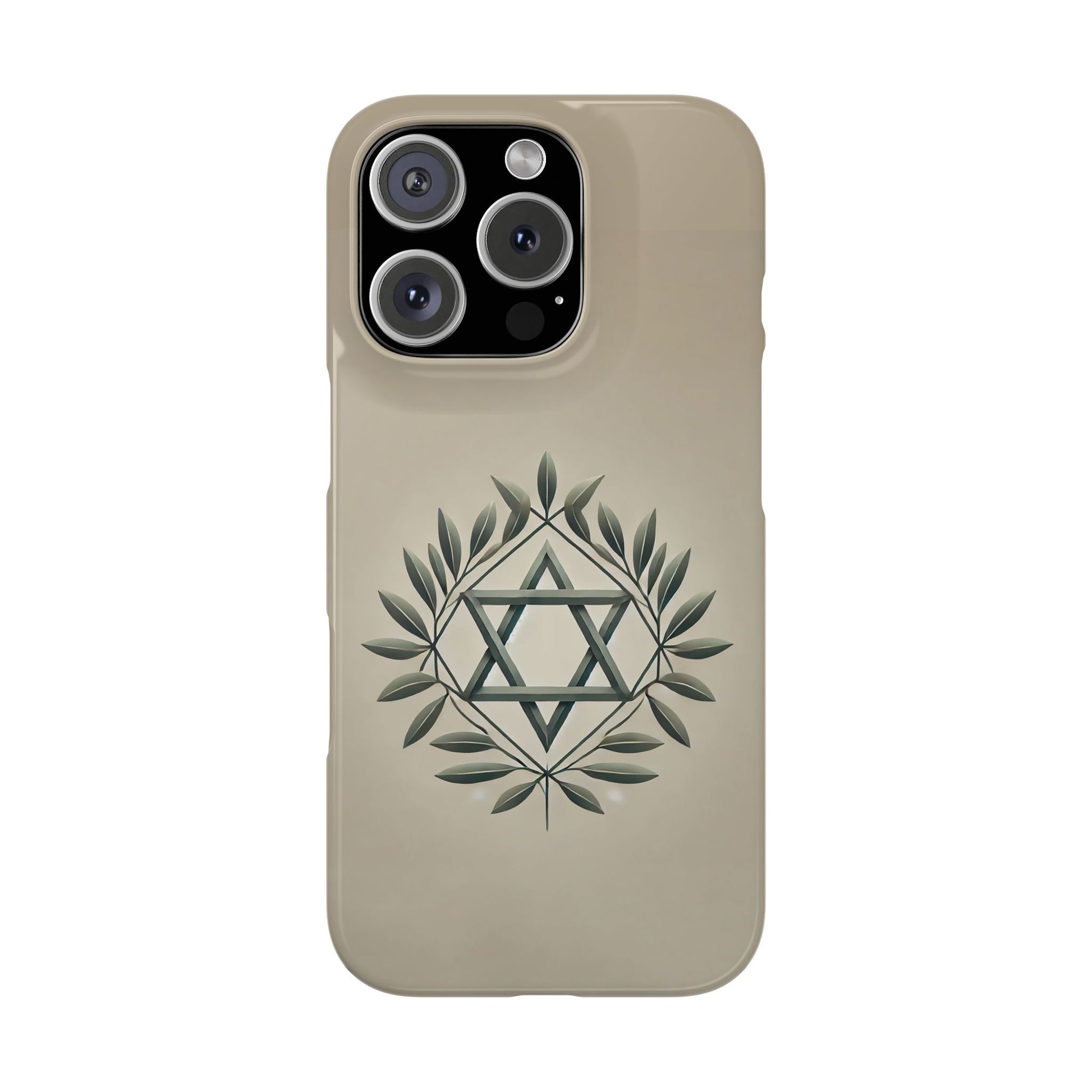 Olive and Star of David Slim Phone Cases - American Zionist