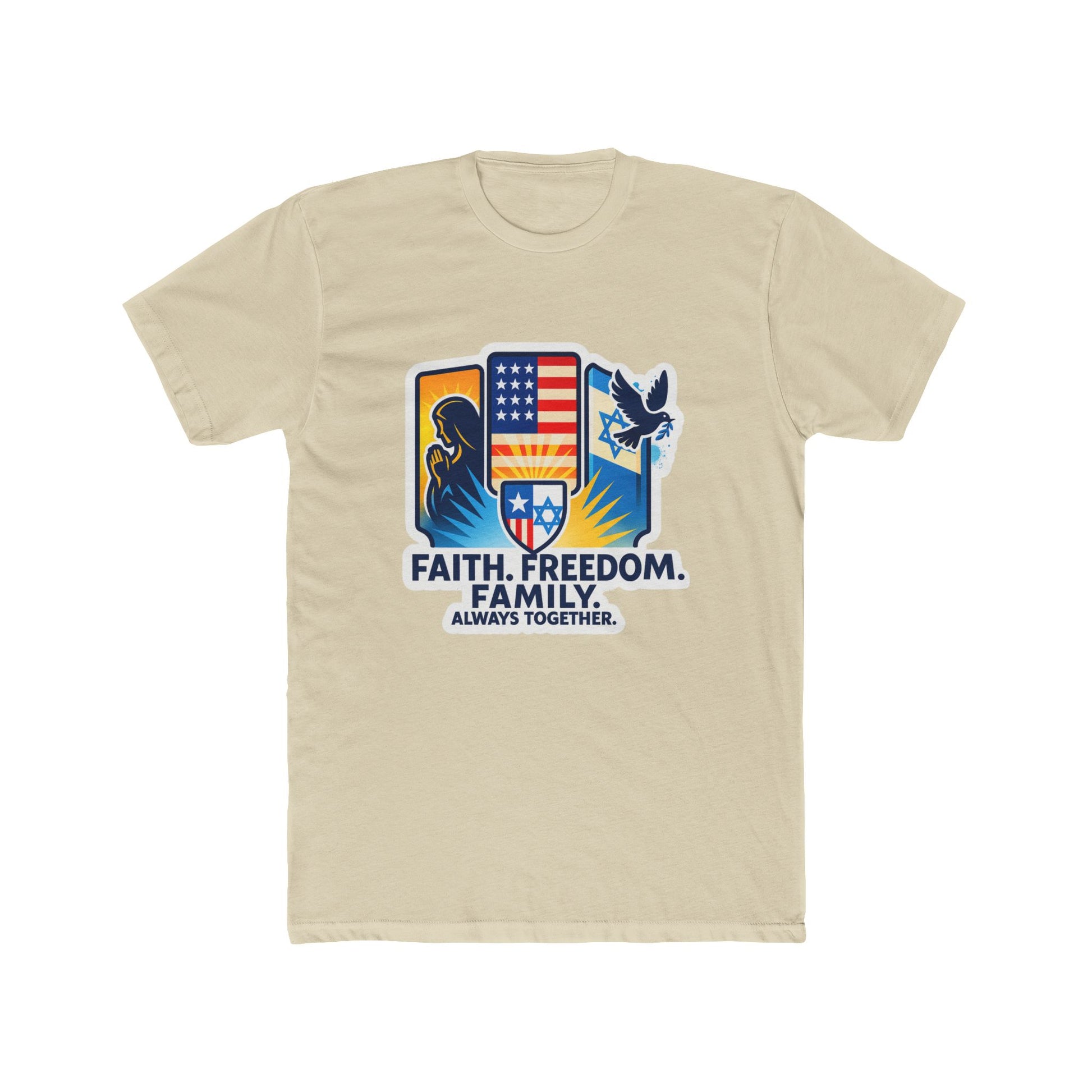 Faith Freedom Family Unisex Cotton Crew Tee - American Zionist