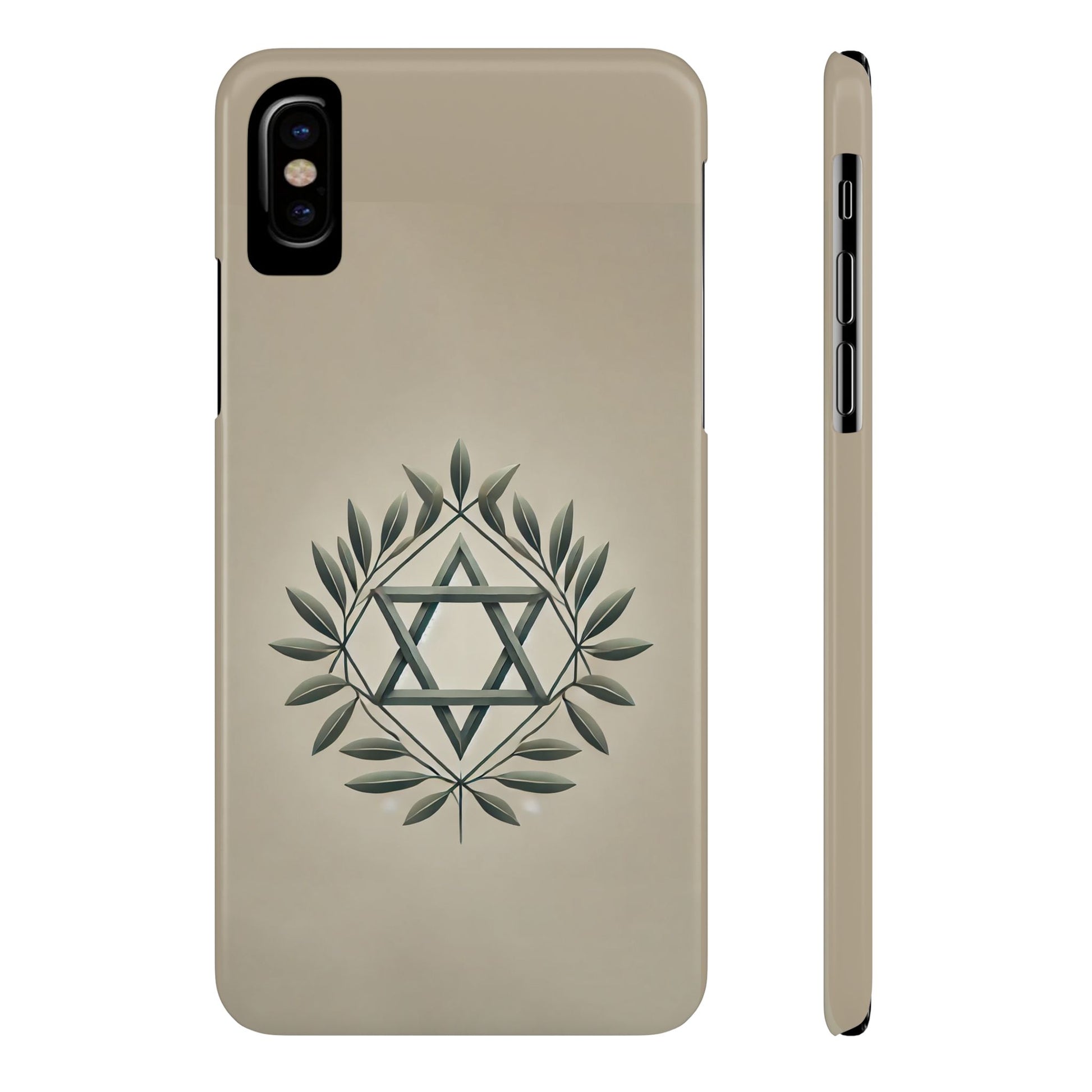 Olive and Star of David Slim Phone Cases - American Zionist