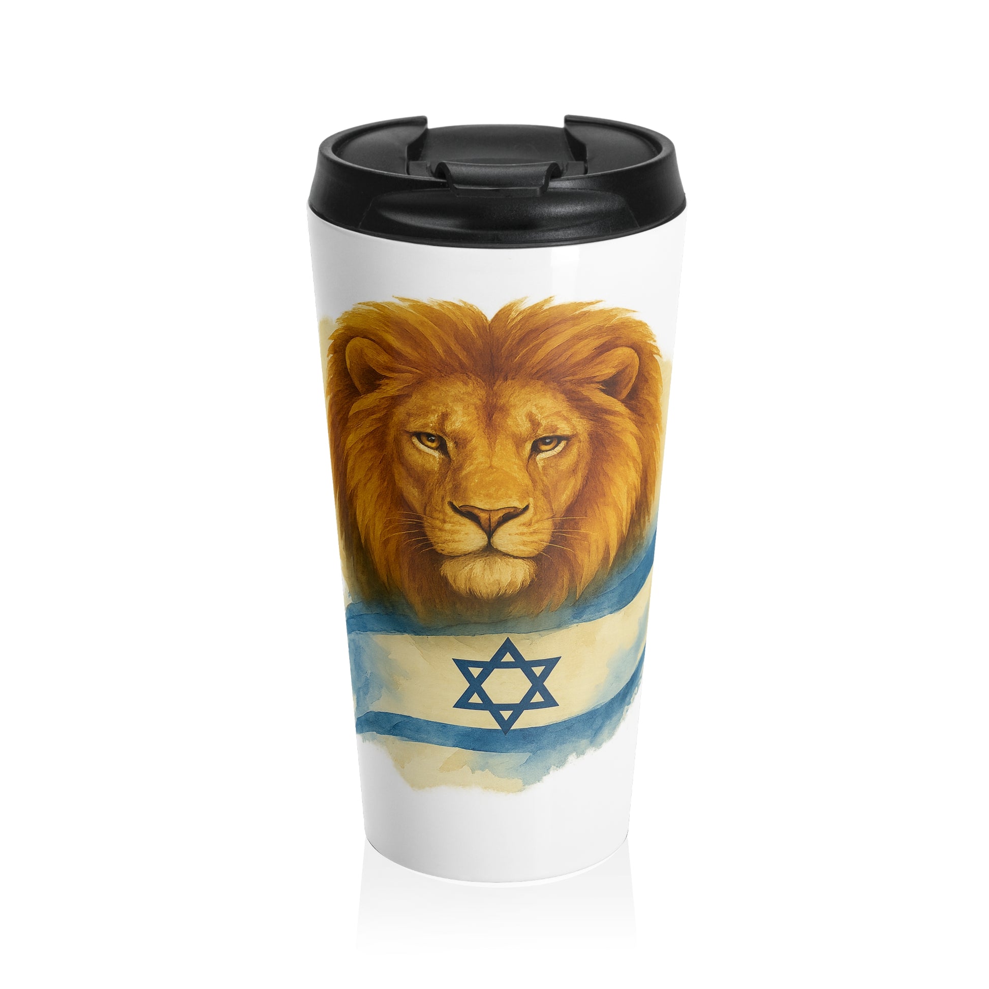 Lion Of Israel Stainless Steel Travel Mug - American Zionist