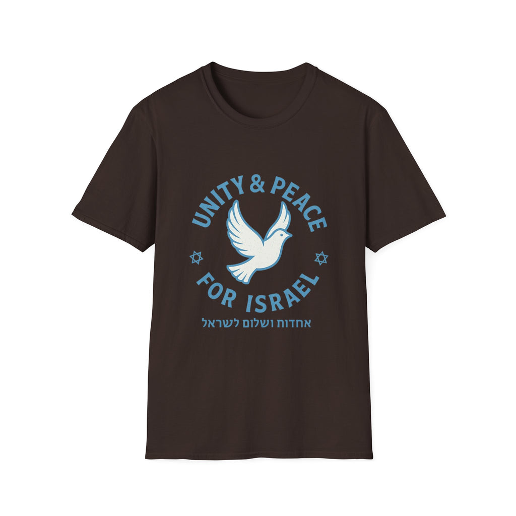 Unity Peace For Israel Unisex Softstyle T-Shirt - American Zionist