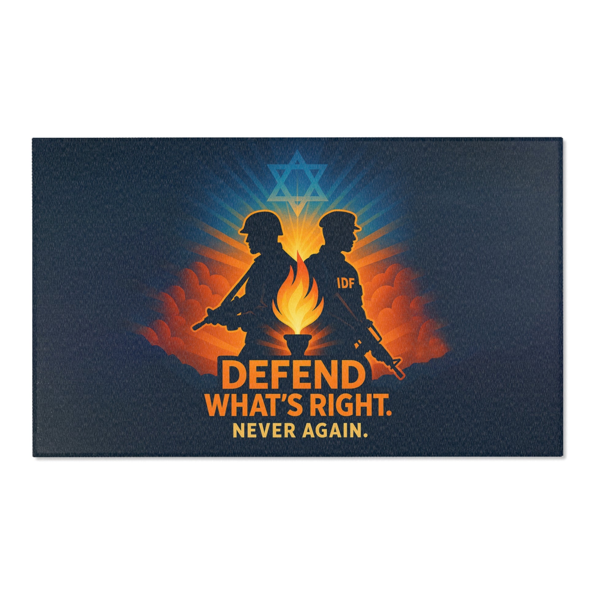 Defend Whats Right Area Rugs - American Zionist
