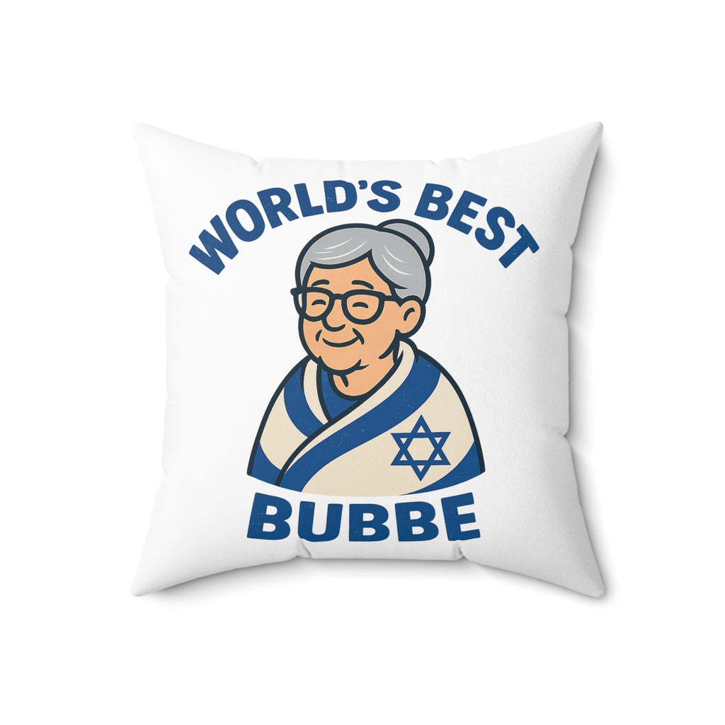 Best Bubbe Spun Polyester Square Pillow - American Zionist