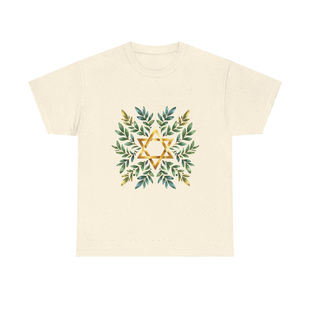 Star of David Wreath Unisex Heavy Cotton Tee - American Zionist