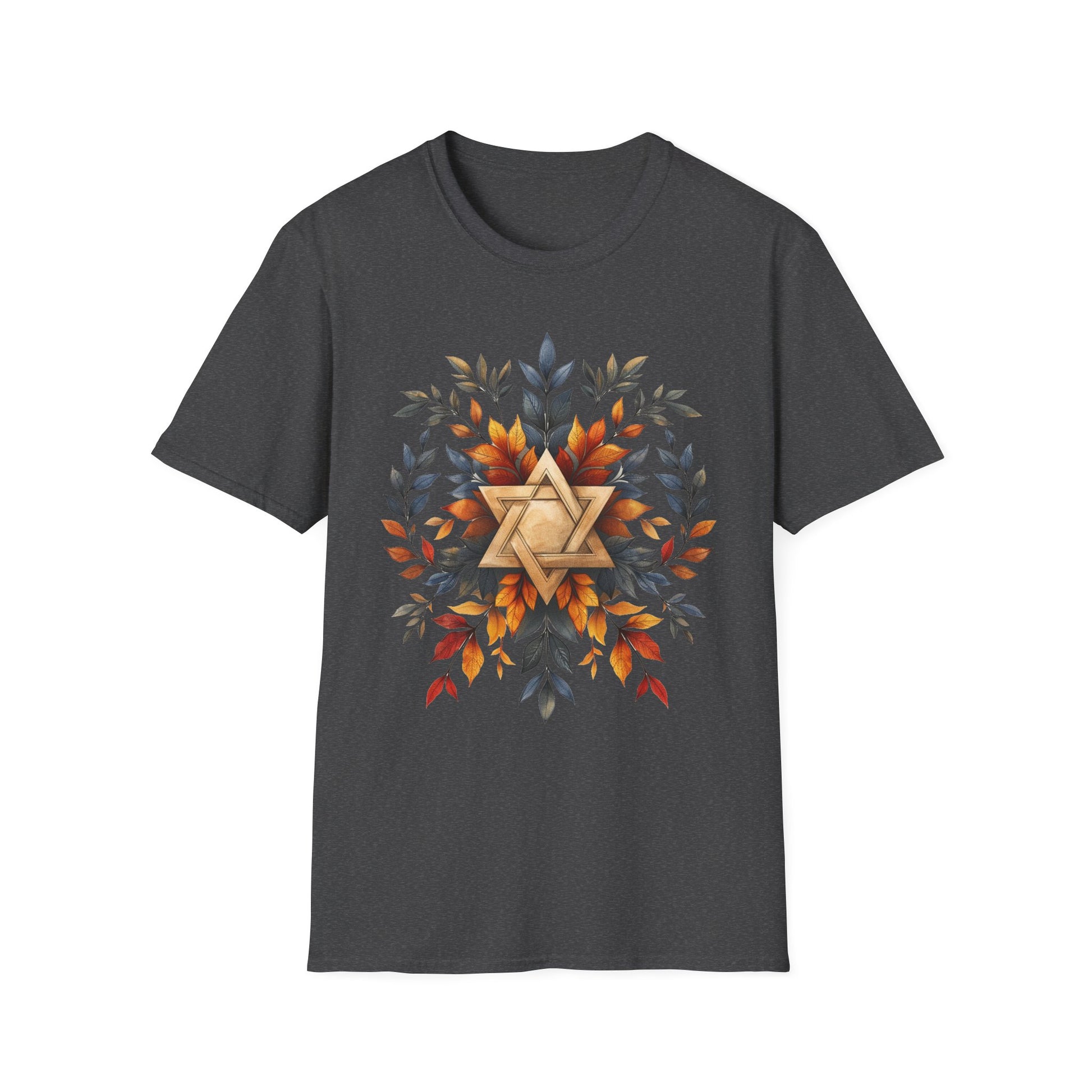 Star of David Wreath Unisex Softstyle T-Shirt - American Zionist