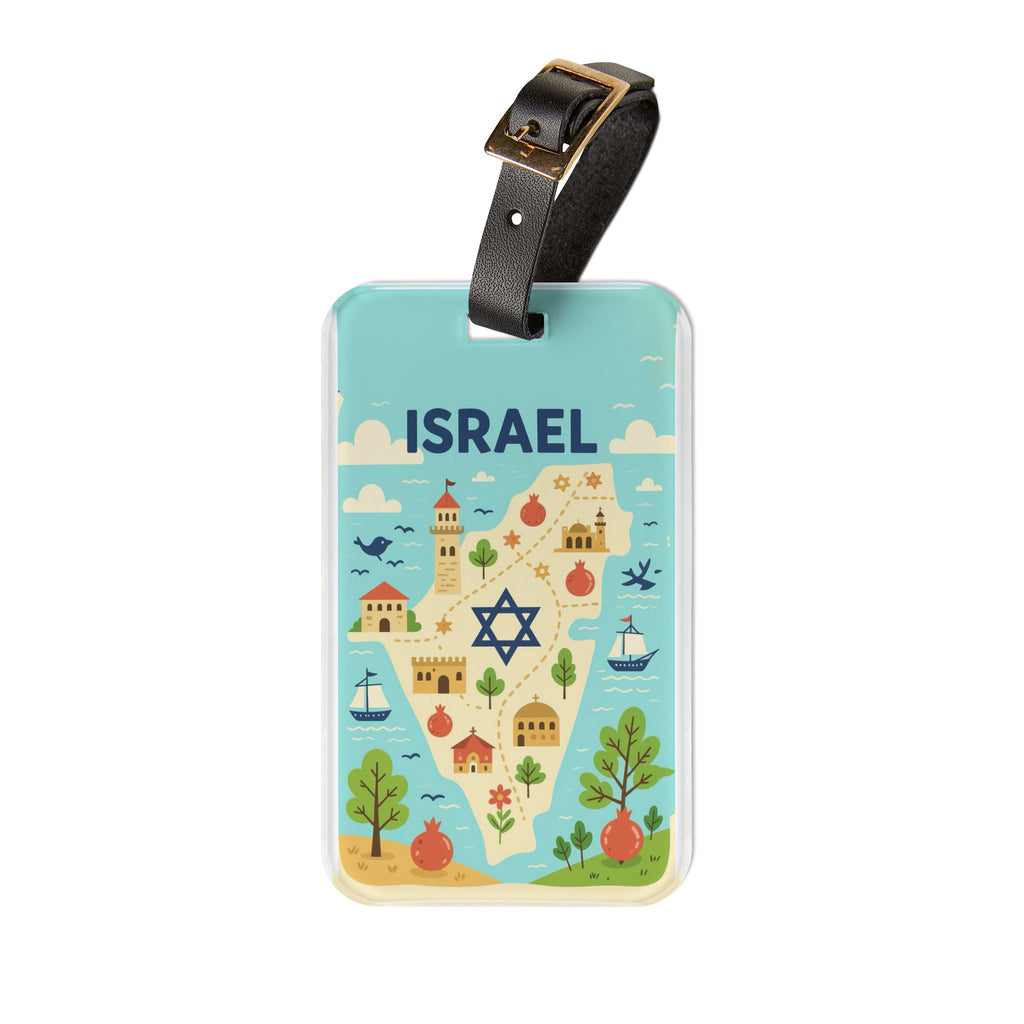 Map of Israel Luggage Tag - American Zionist