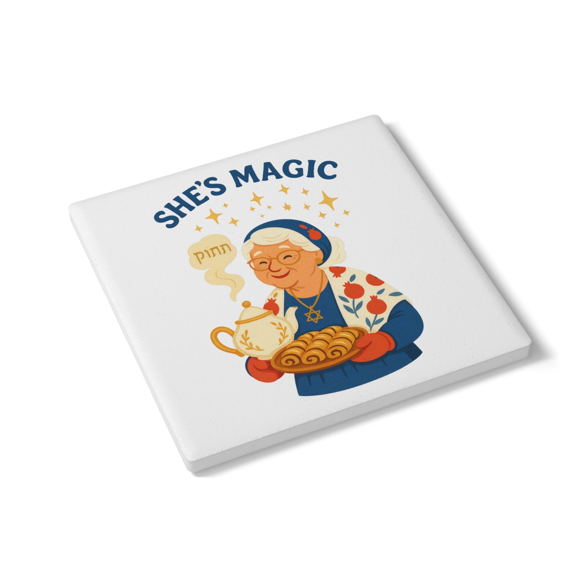 Grandma Magic Ceramic Coaster - American Zionist